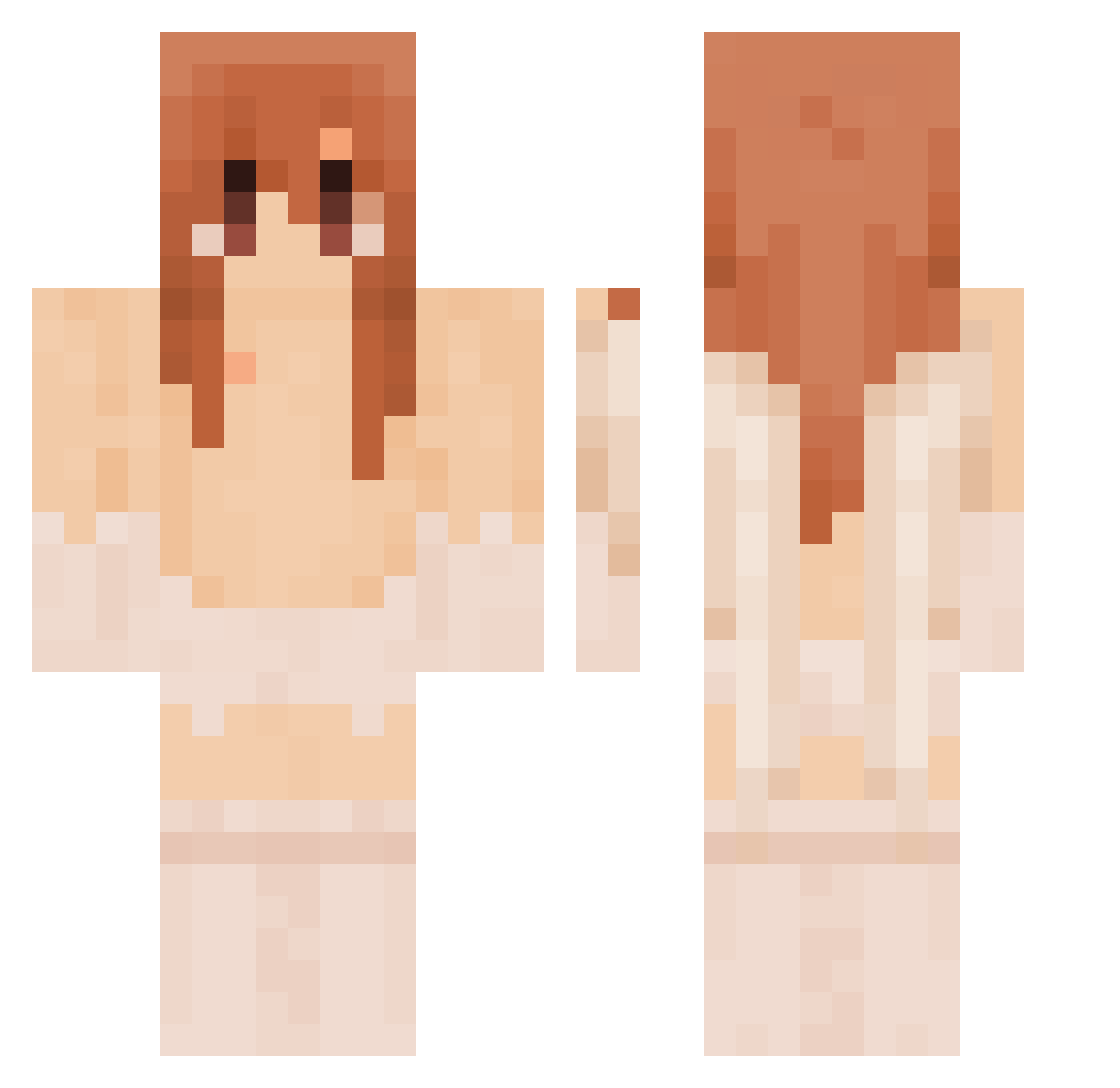 Septivalent Minecraft skin, front and back view