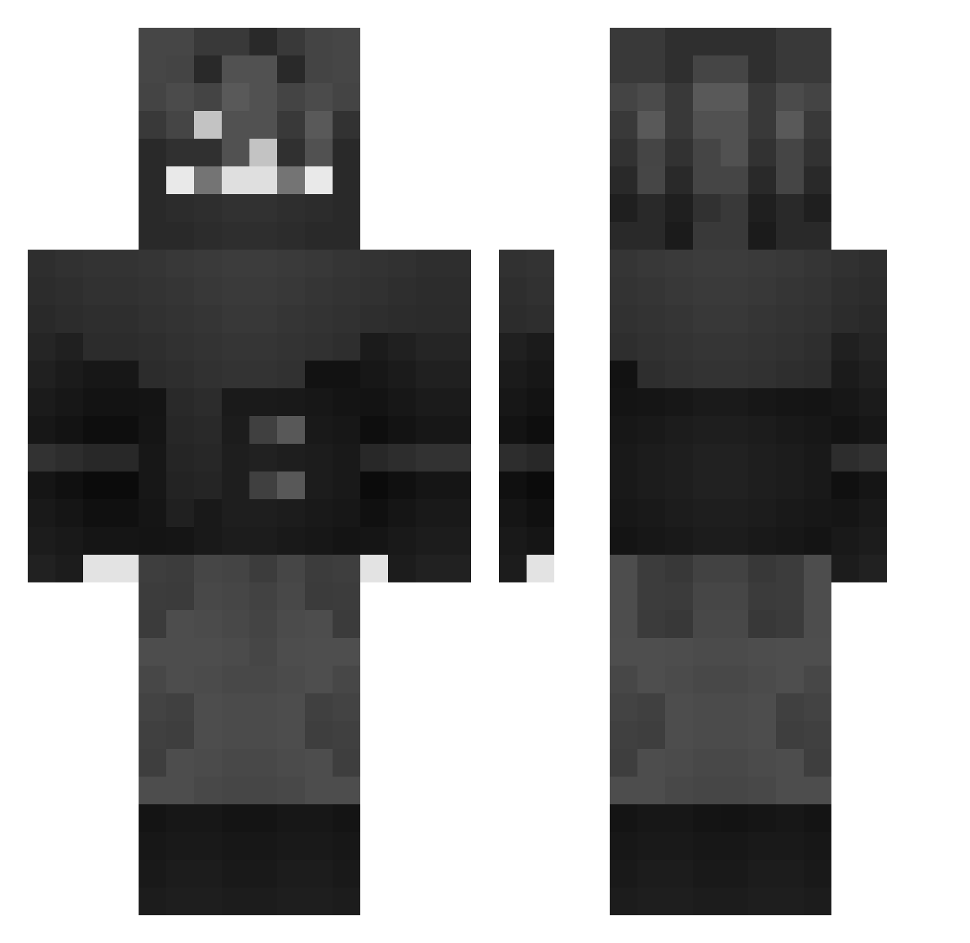 Vetrenny Minecraft skin, front and back view