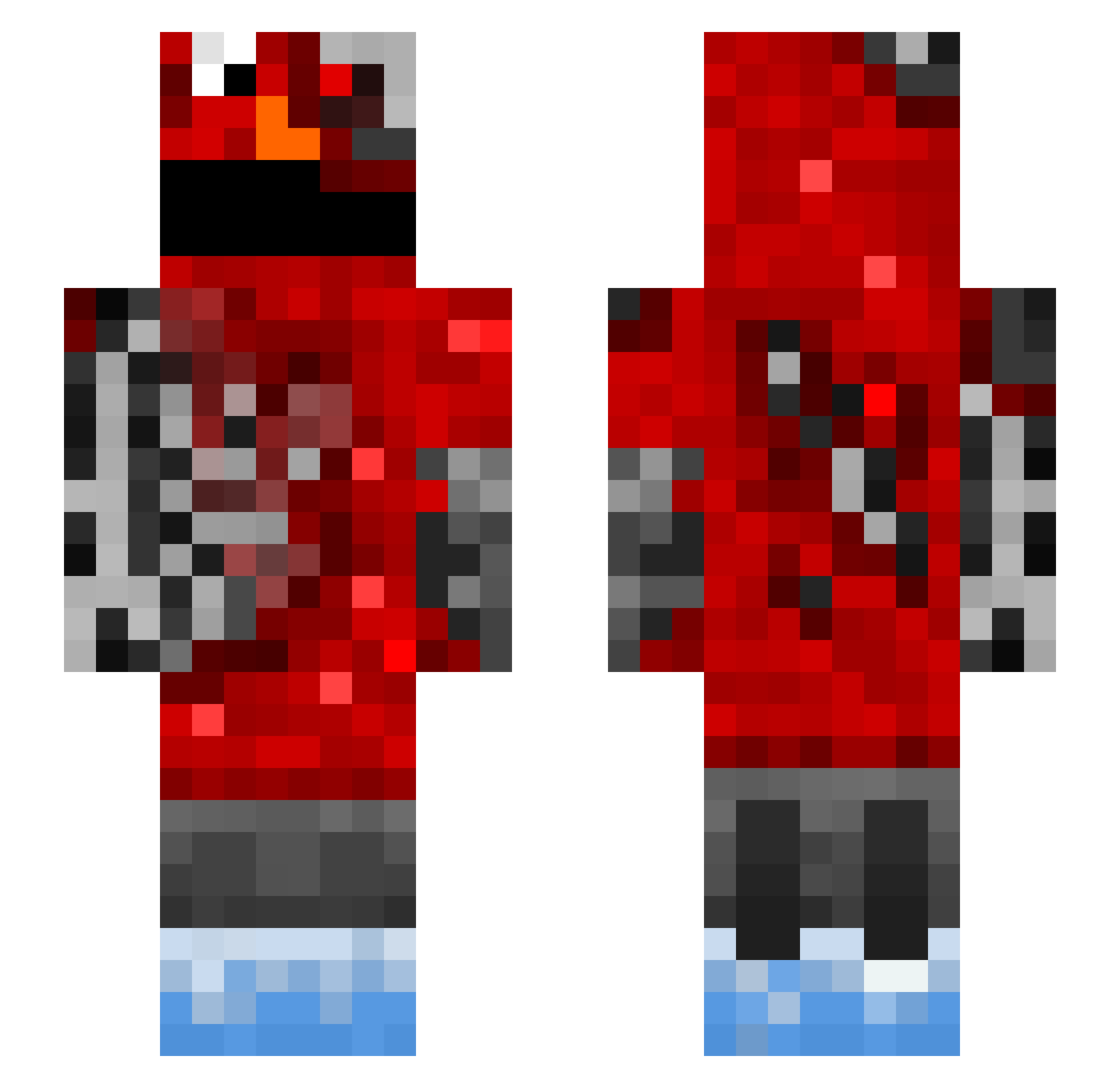 BerryCreamer9 Minecraft skin, front and back view