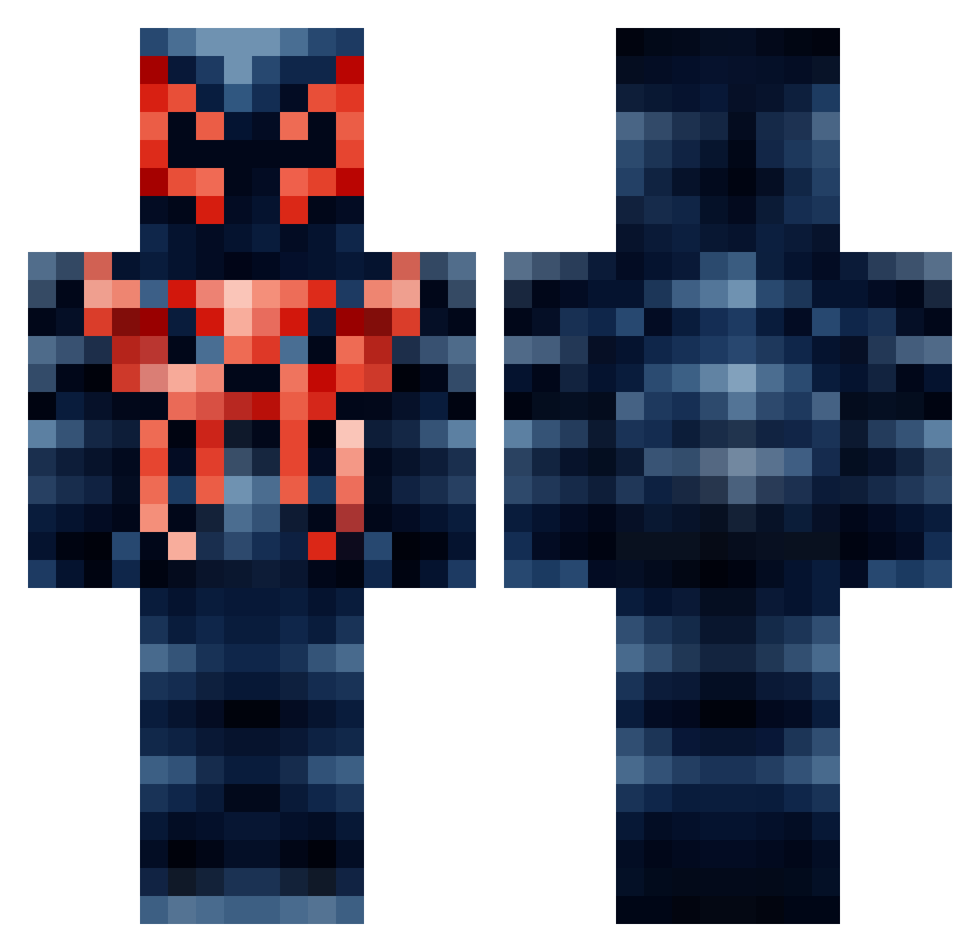 __kitahina__ Minecraft skin, front and back view
