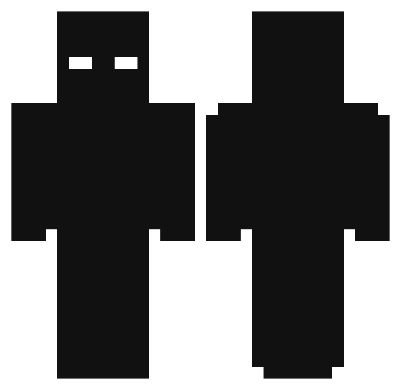 xDaay Minecraft skin, front and back view