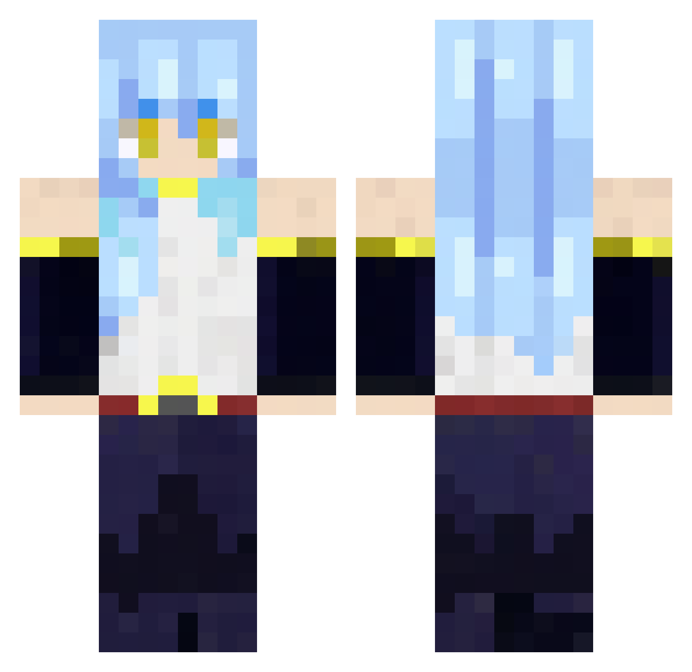 Rimchi Minecraft skin, front and back view