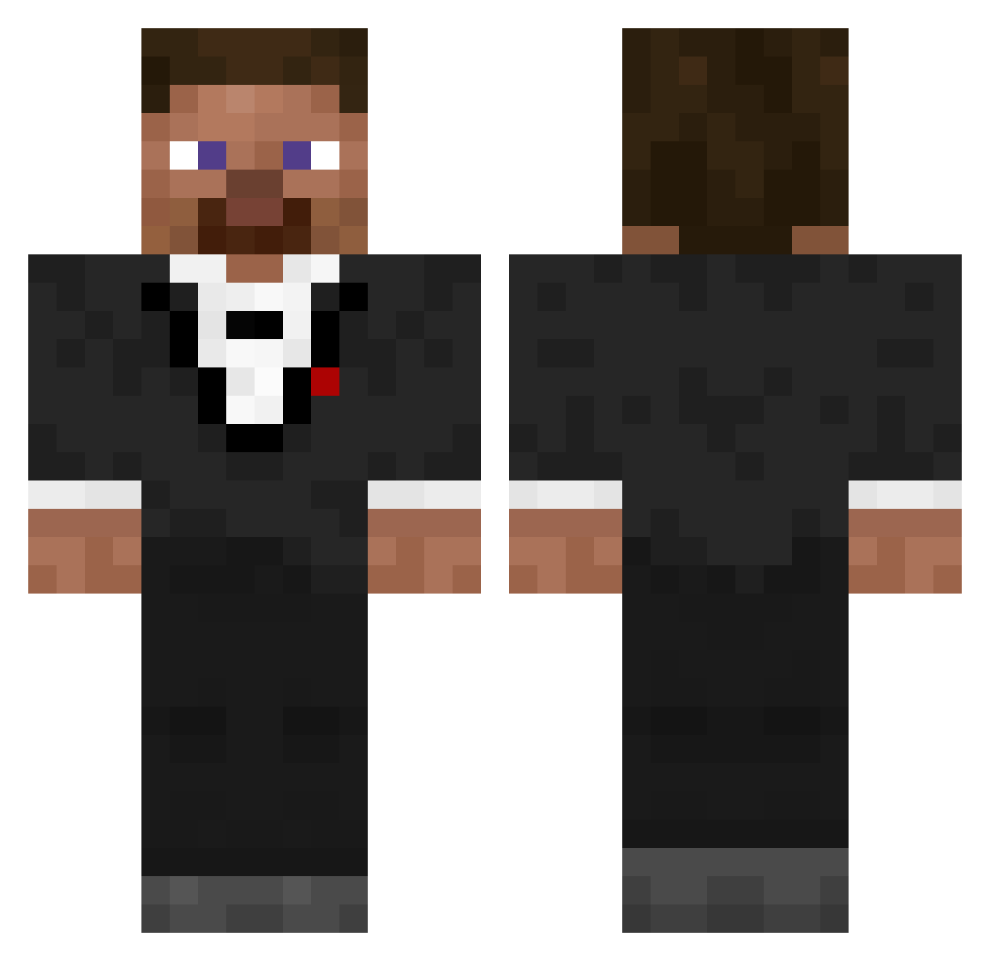 runobz Minecraft skin, front and back view
