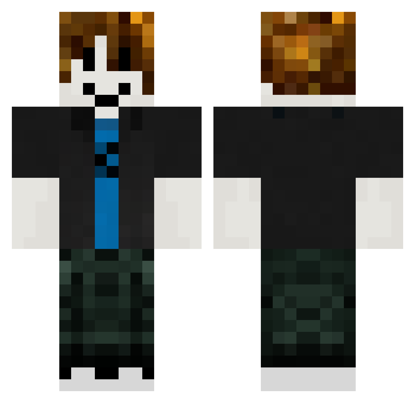 NiabKun Minecraft skin, front and back view