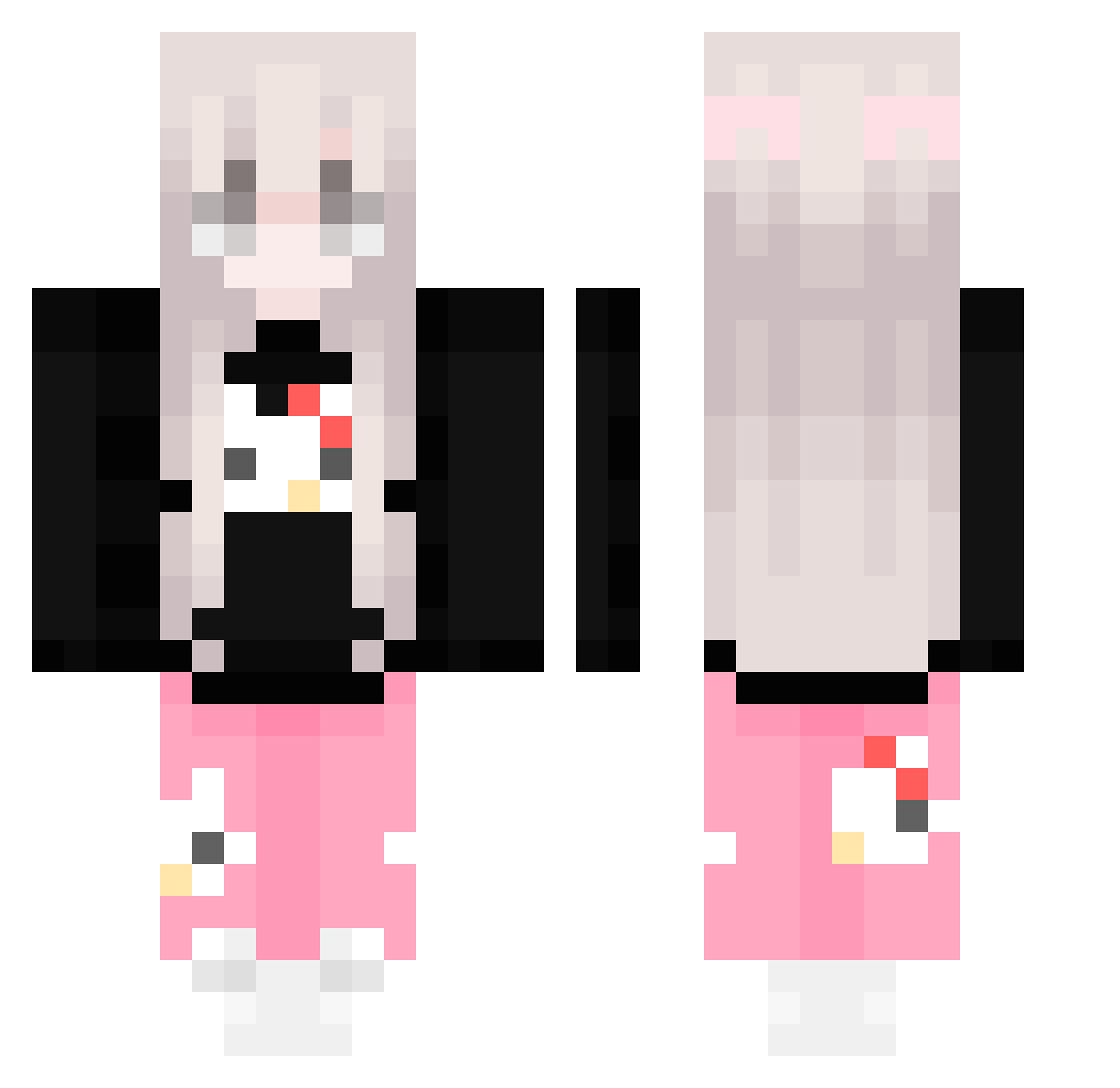 Reut1812 Minecraft skin, front and back view