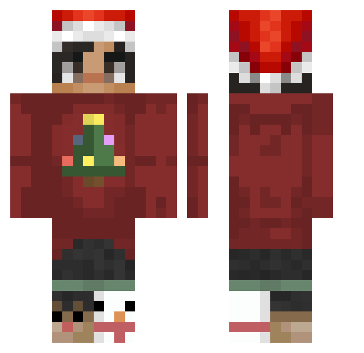 zAnvil Minecraft skin, front and back view
