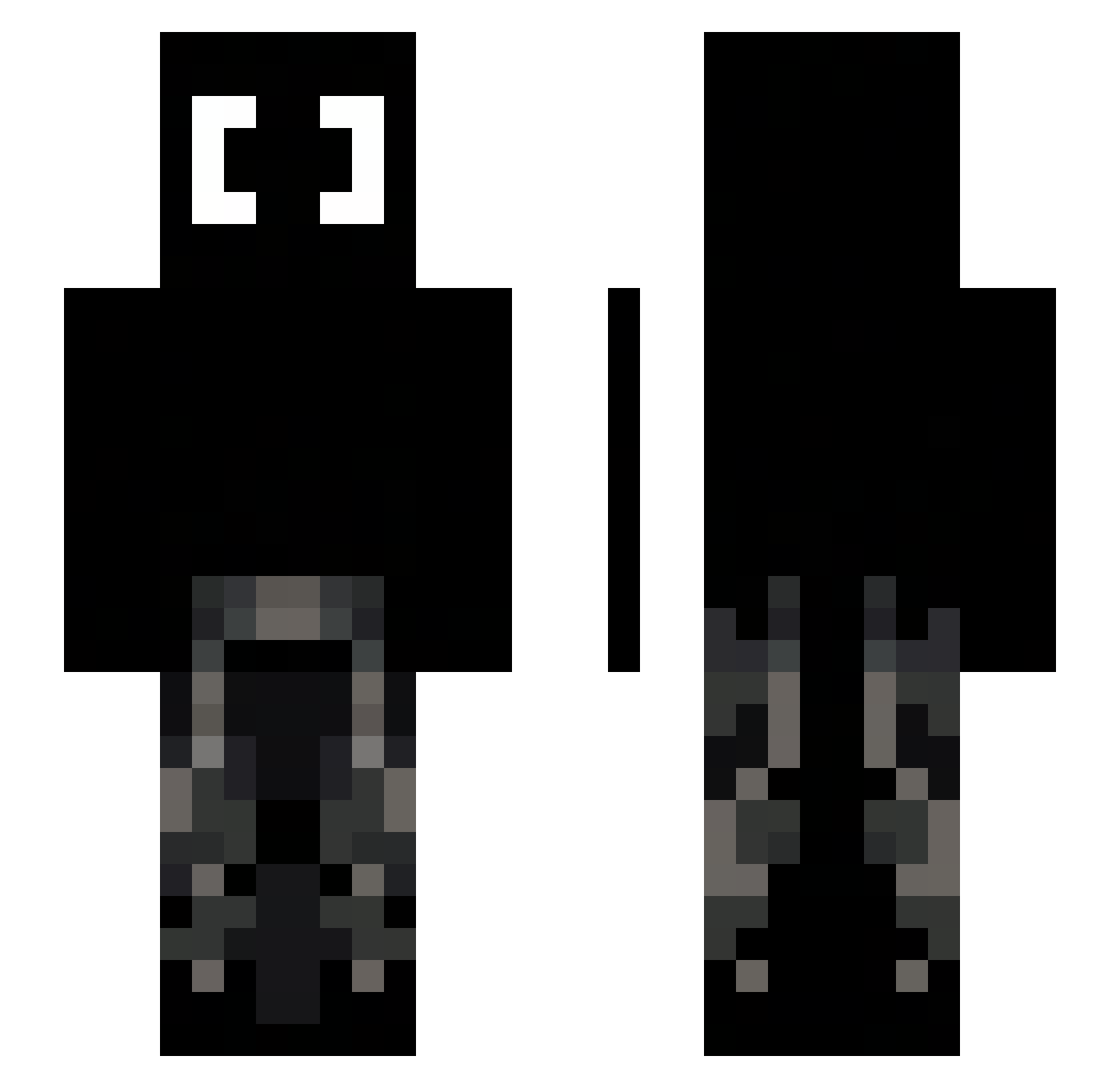 Po1ooo_13 Minecraft skin, front and back view