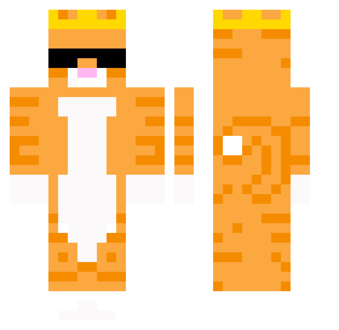 Mormor5000 Minecraft skin, front and back view