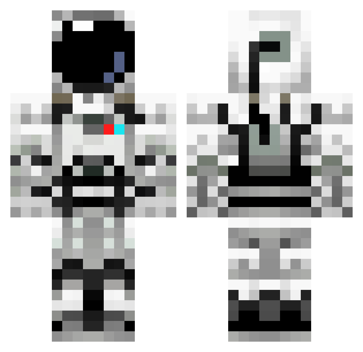 bomby1238 Minecraft skin, front and back view