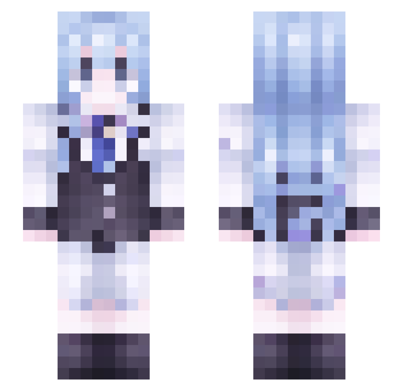 deng564 Minecraft skin, front and back view