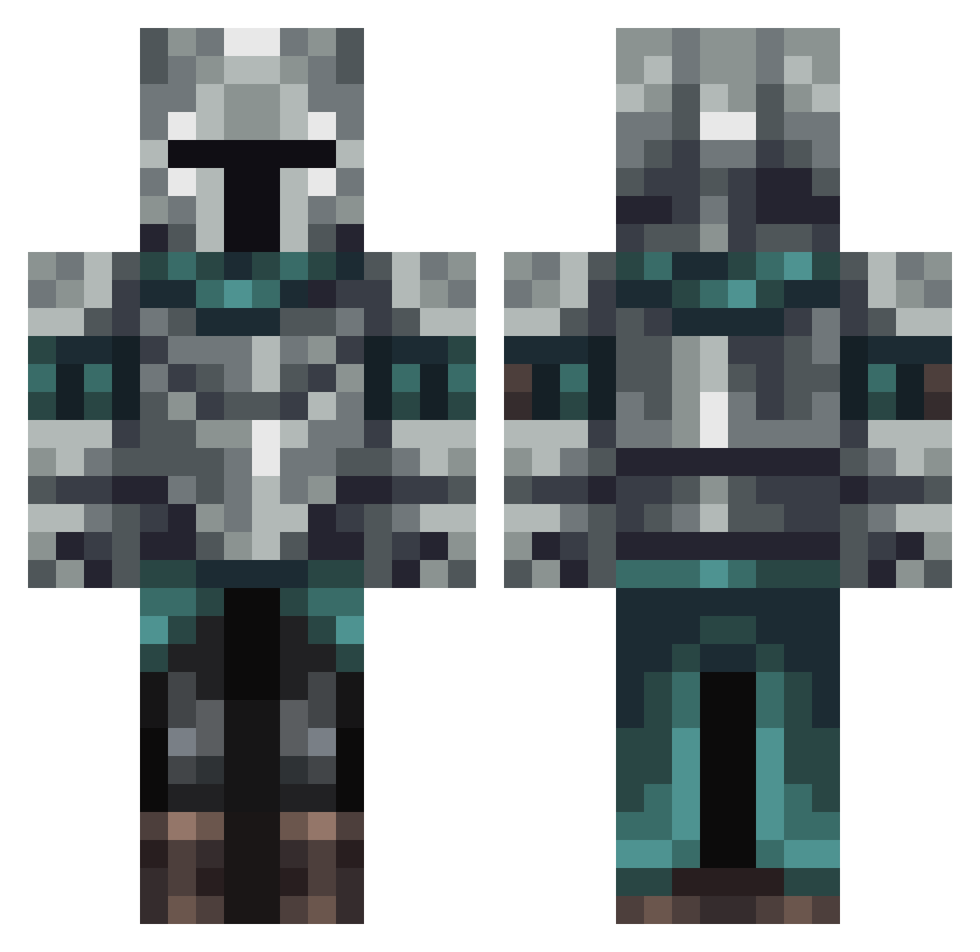 Hylo_Care Minecraft skin, front and back view