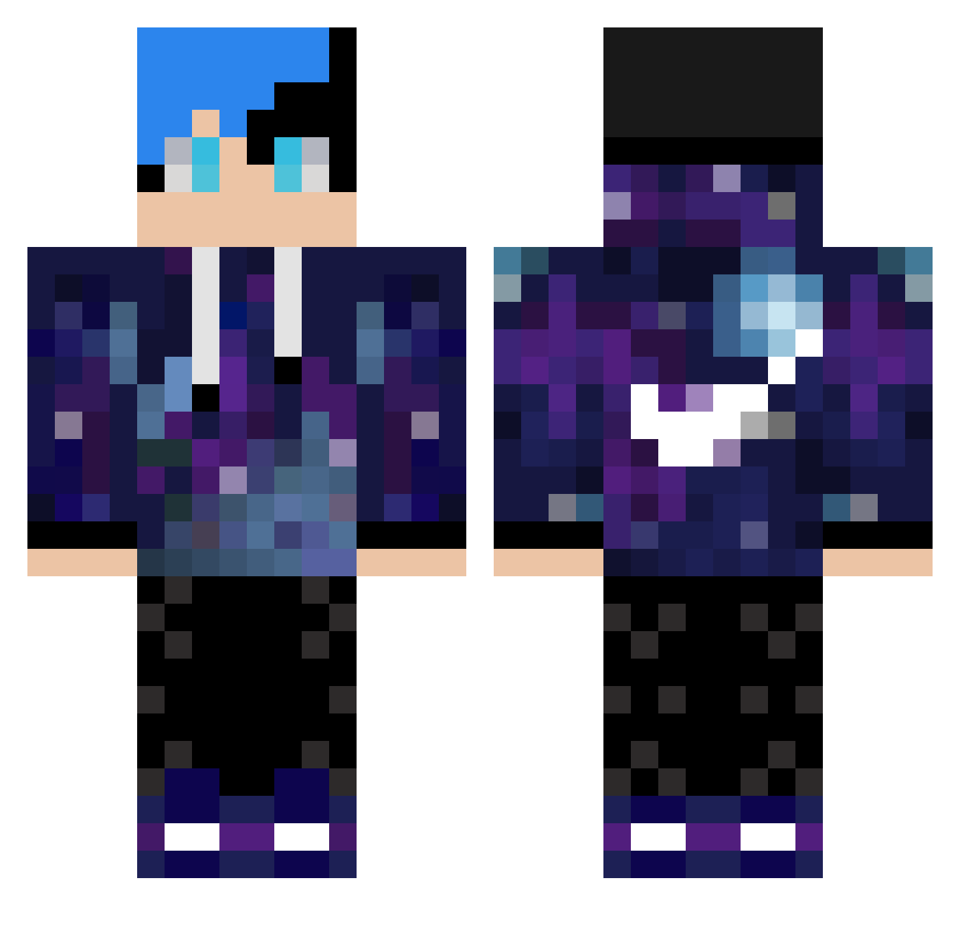 xAssassinChikx Minecraft skin, front and back view