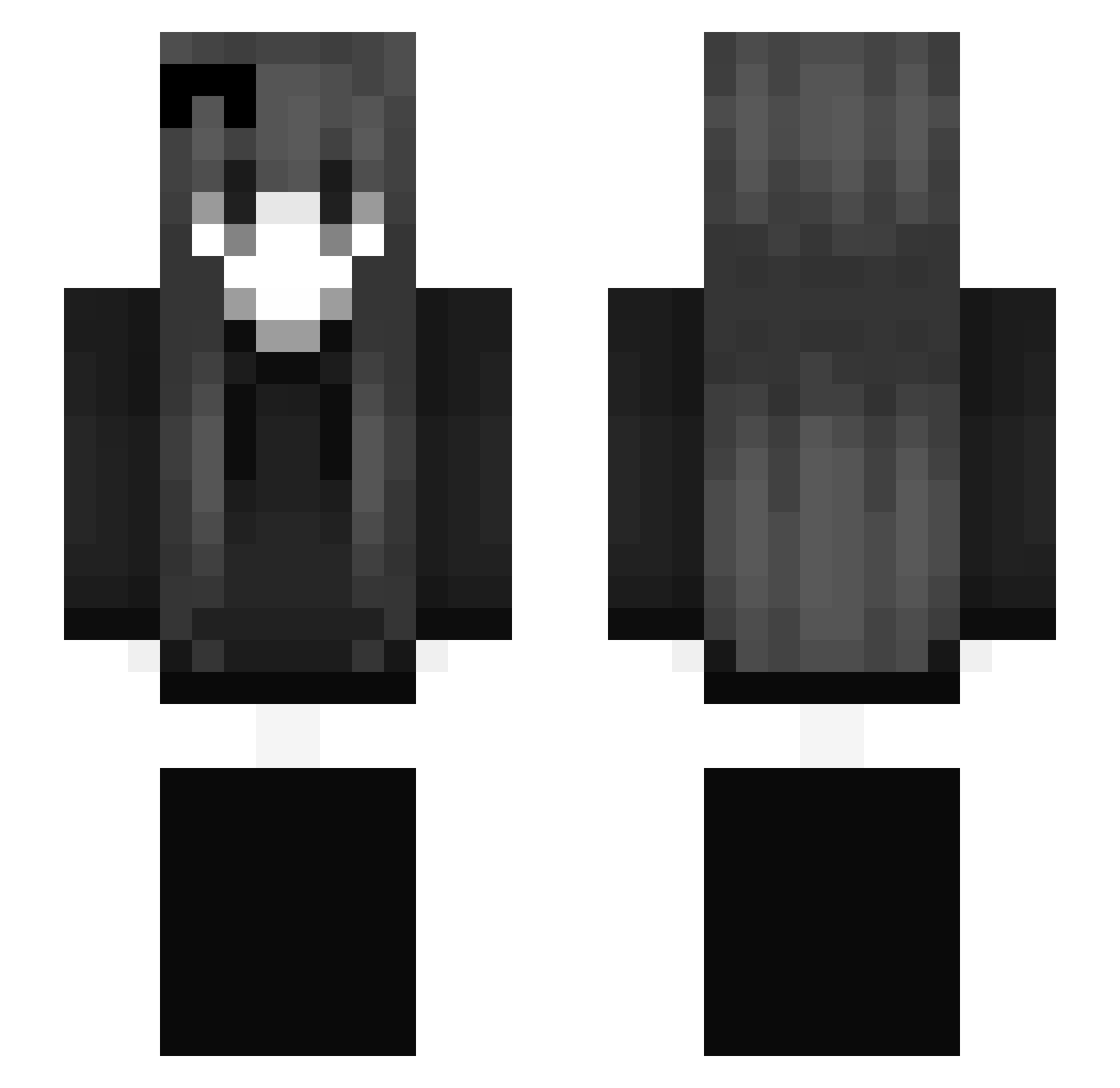 wygrales Minecraft skin, front and back view