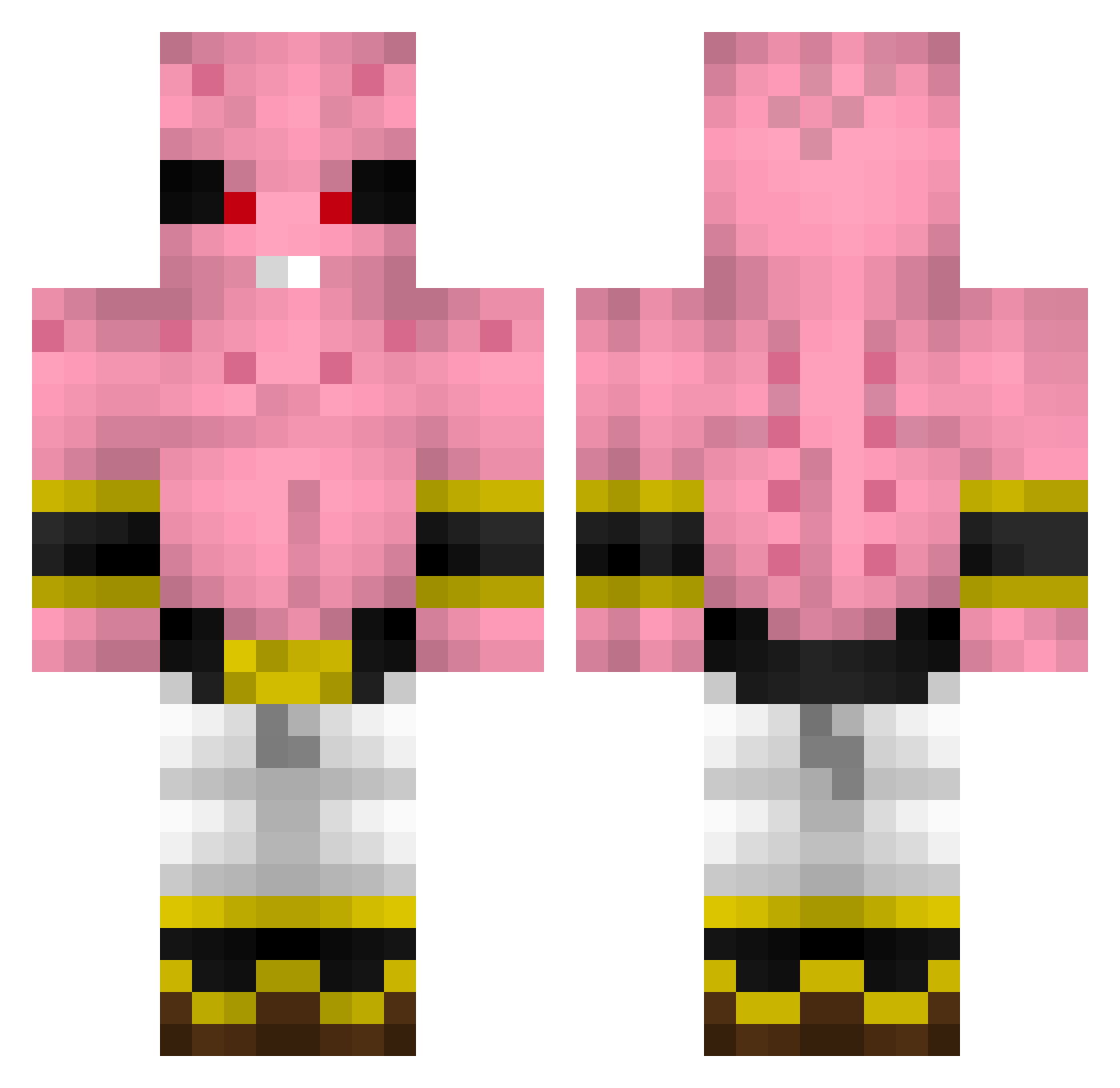 cl4tchin Minecraft skin, front and back view