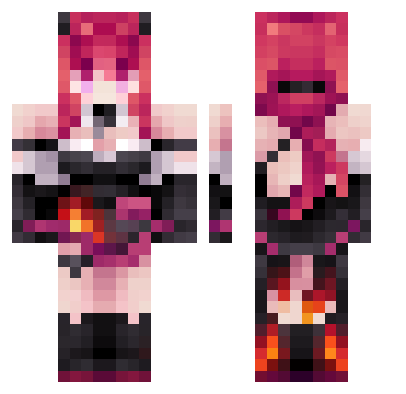 jaltair Minecraft skin, front and back view