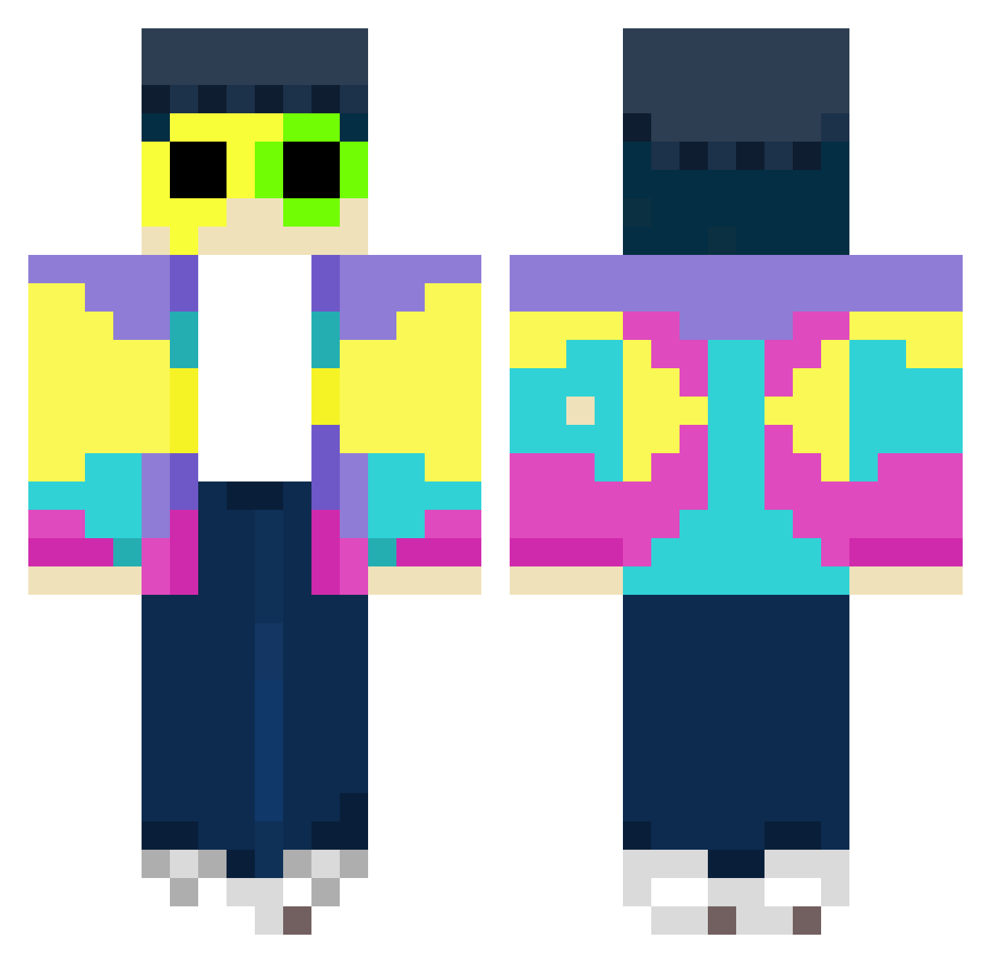 SB_mU9A4m Minecraft skin, front and back view