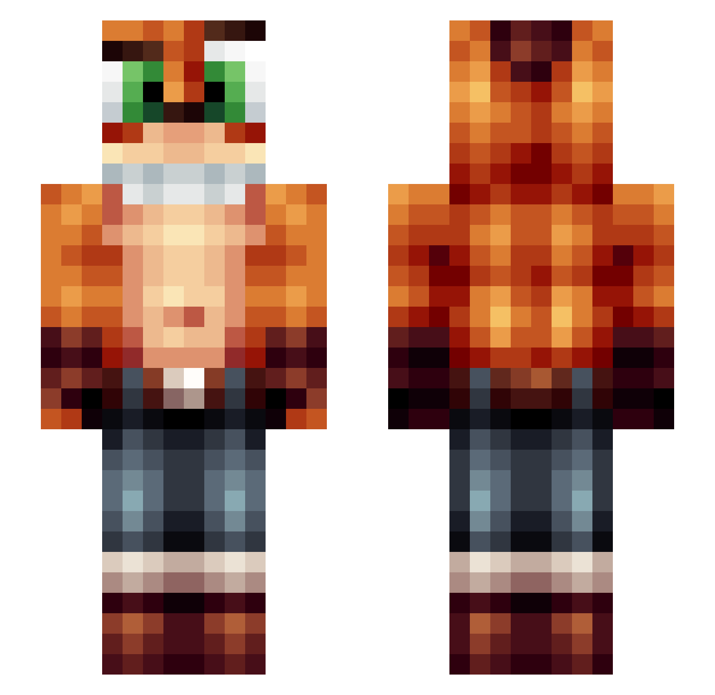 E_M_D Minecraft skin, front and back view