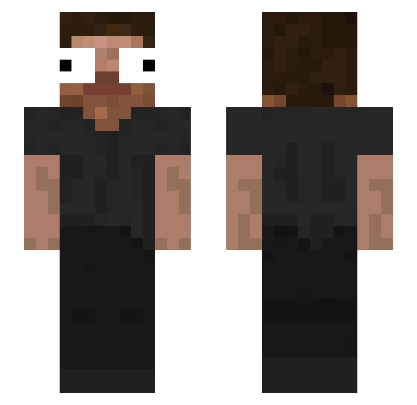 Pessuti_ Minecraft skin, front and back view