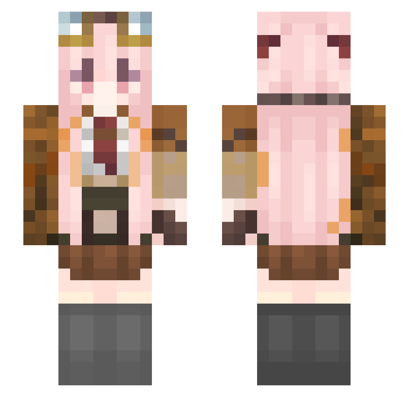 Sasiii_ Minecraft skin, front and back view
