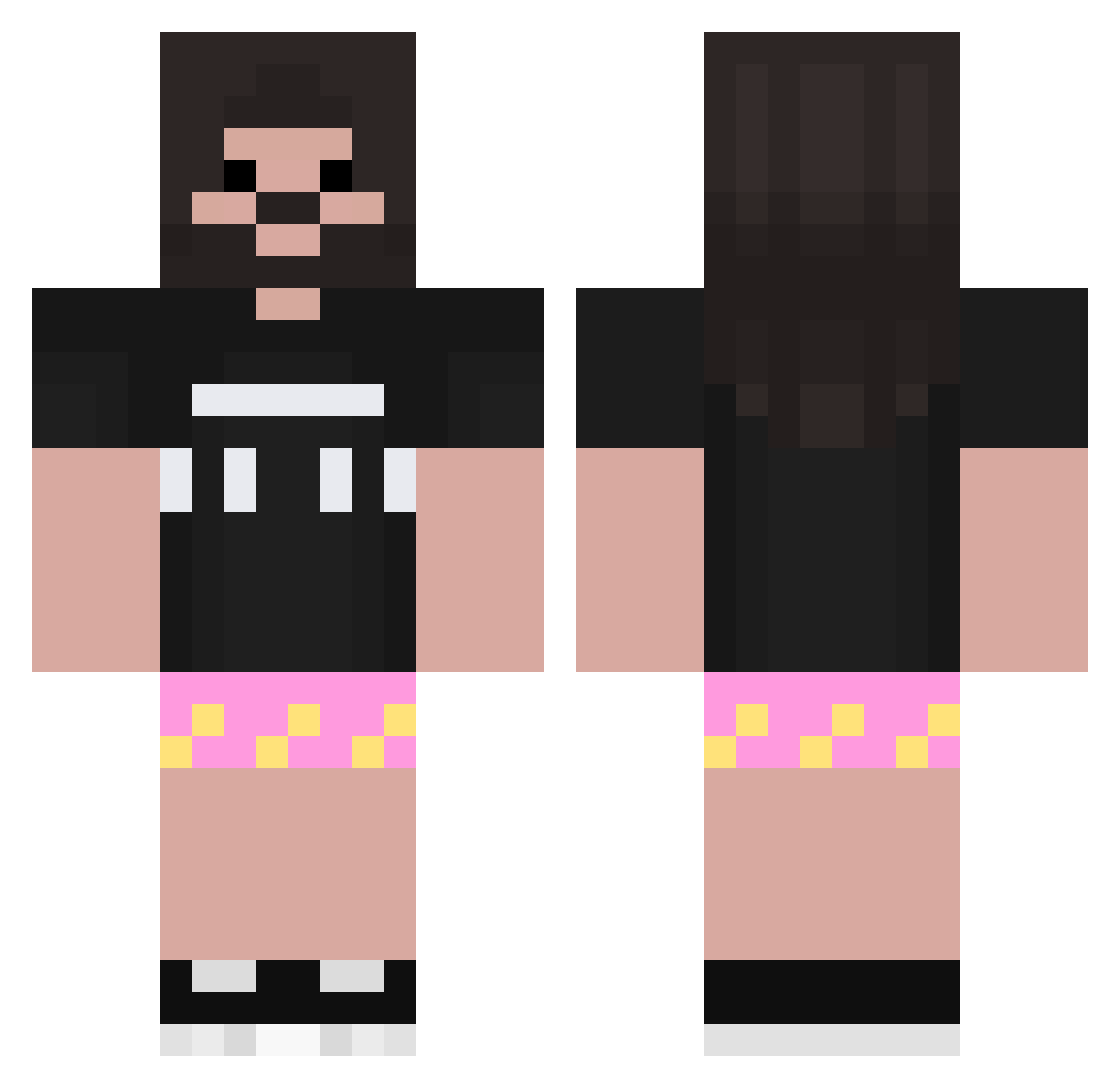 nannynailer65 Minecraft skin, front and back view