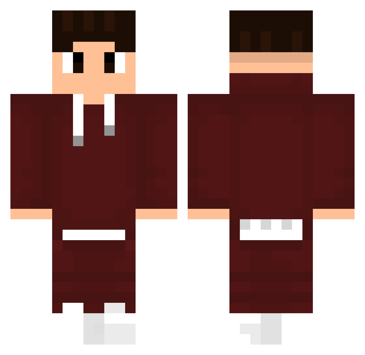 thuizeta Minecraft skin, front and back view