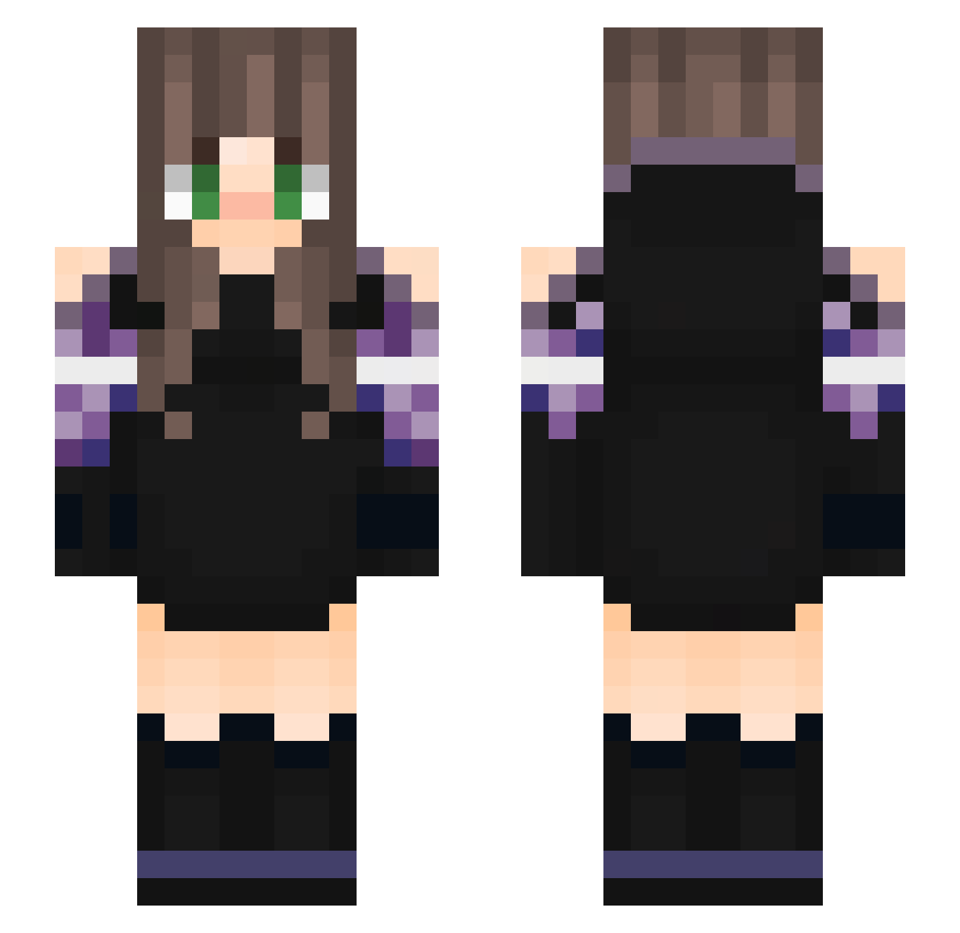 Wolfly_ Minecraft skin, front and back view