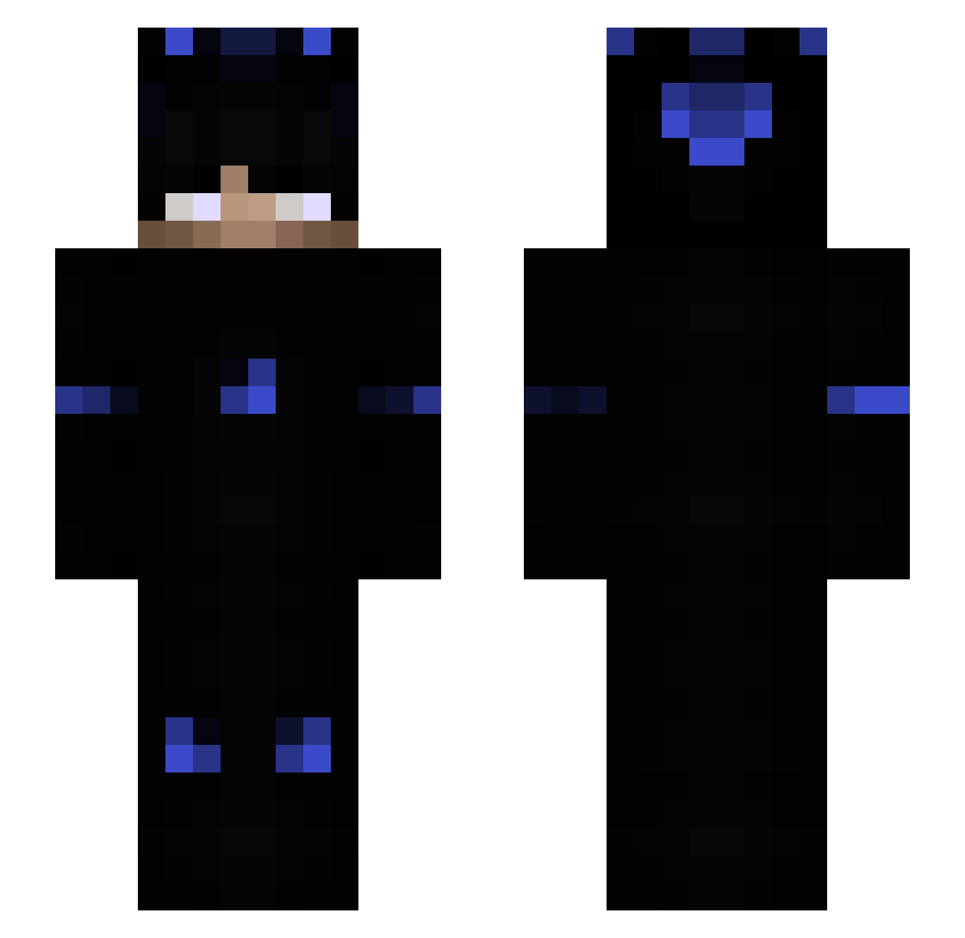 kcncarson Minecraft skin, front and back view