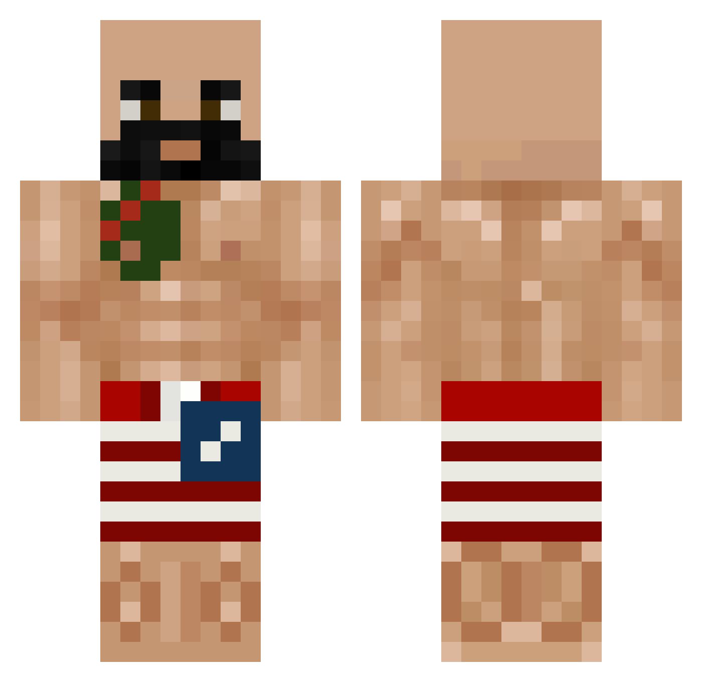 sleepie187 Minecraft skin, front and back view