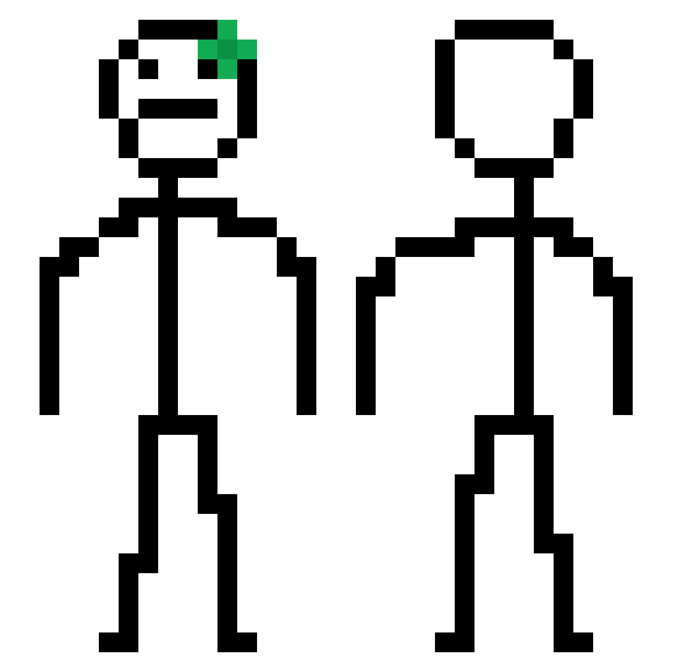stickmqn Minecraft skin, front and back view