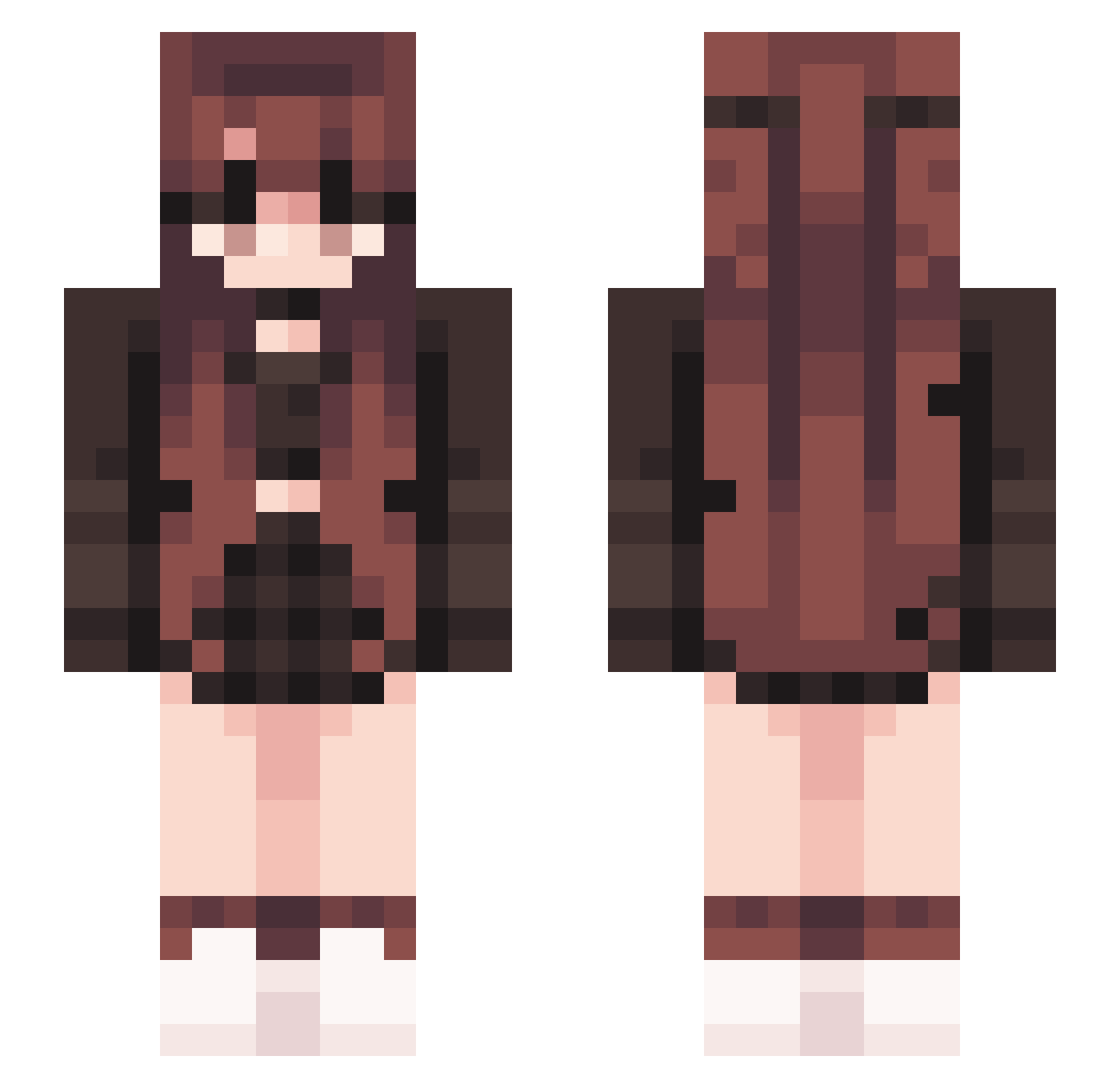 CroustyGoon69 Minecraft skin, front and back view