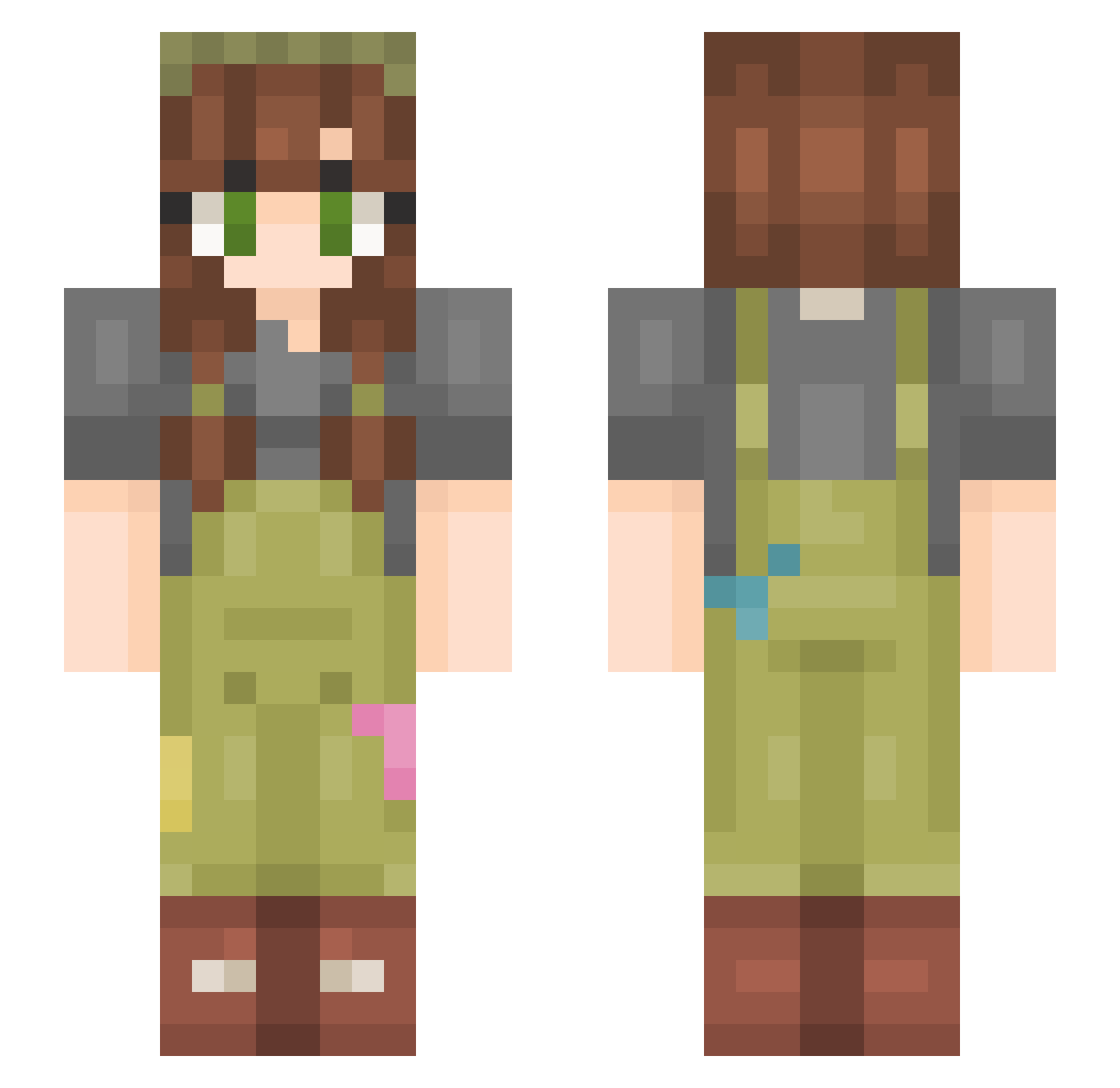Clarine Minecraft skin, front and back view