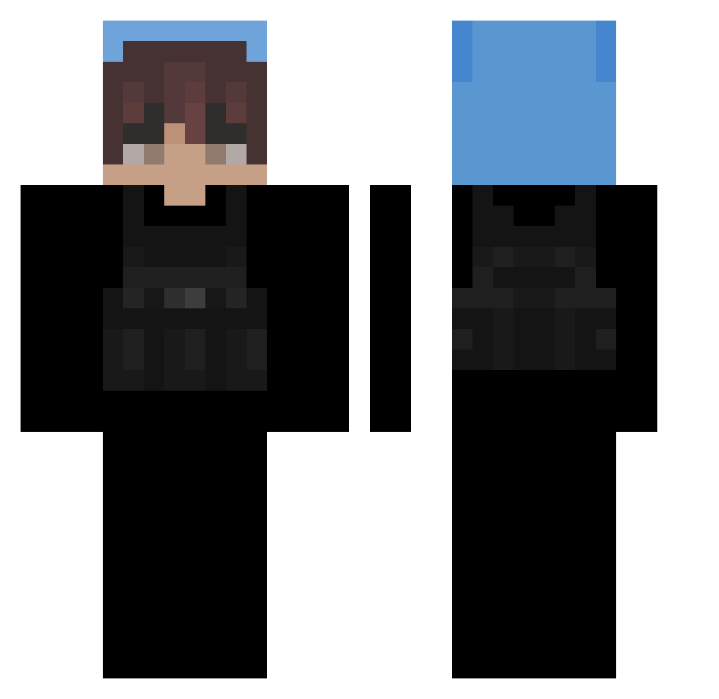 UNISION Minecraft skin, front and back view