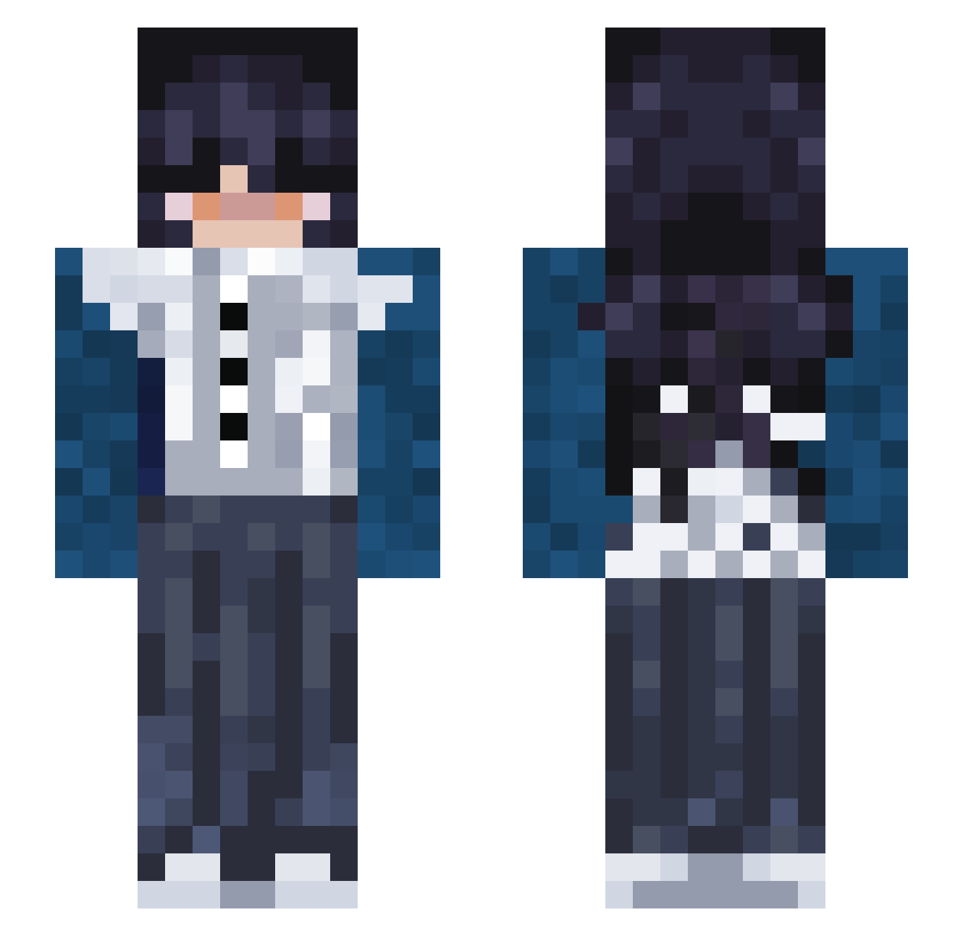Zzespec Minecraft skin, front and back view