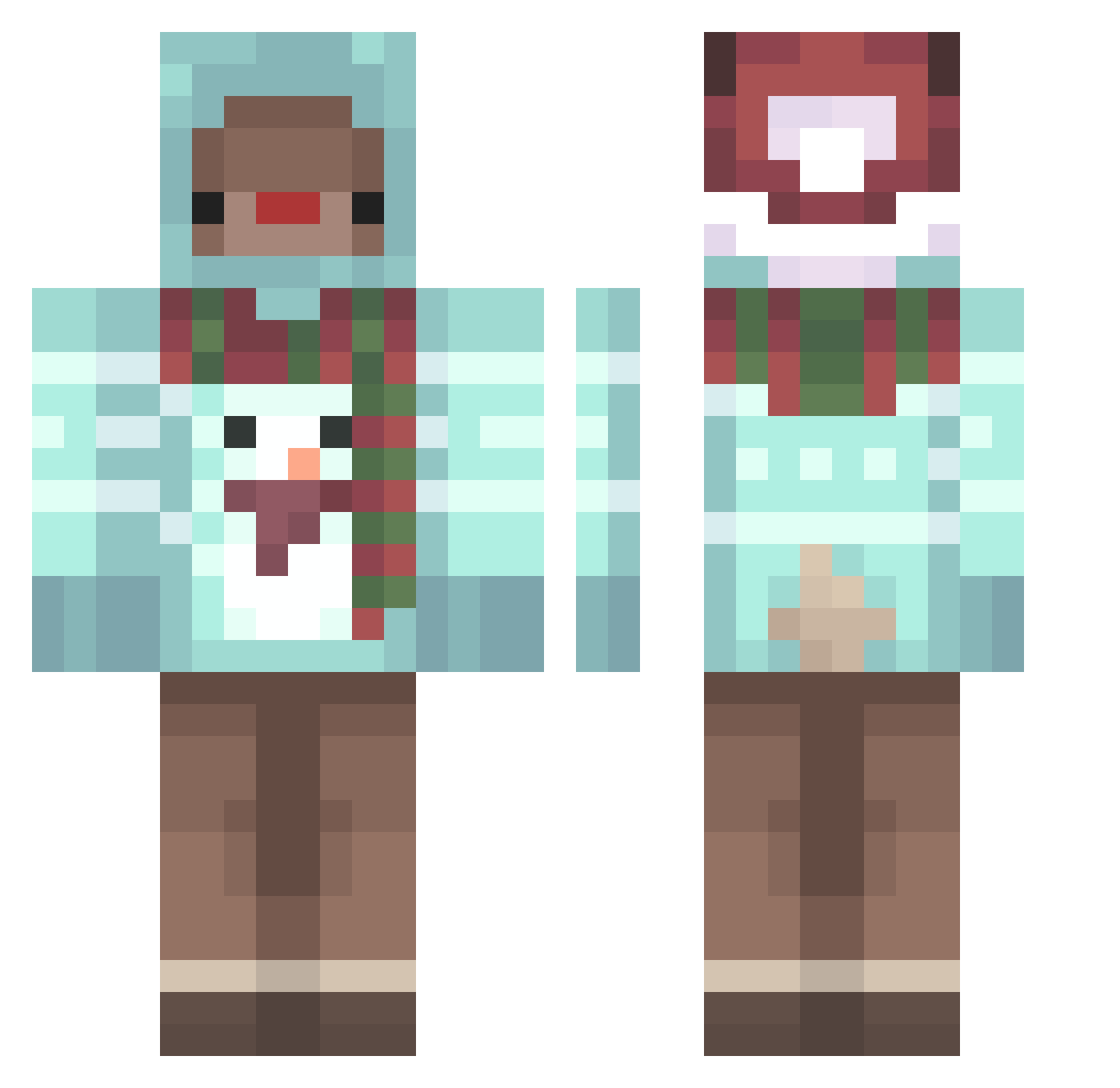 spanyh Minecraft skin, front and back view