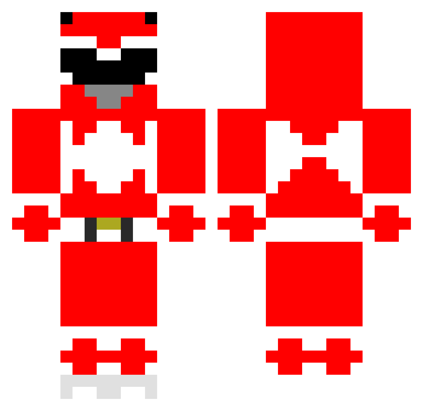 Ready Minecraft skin, front and back view