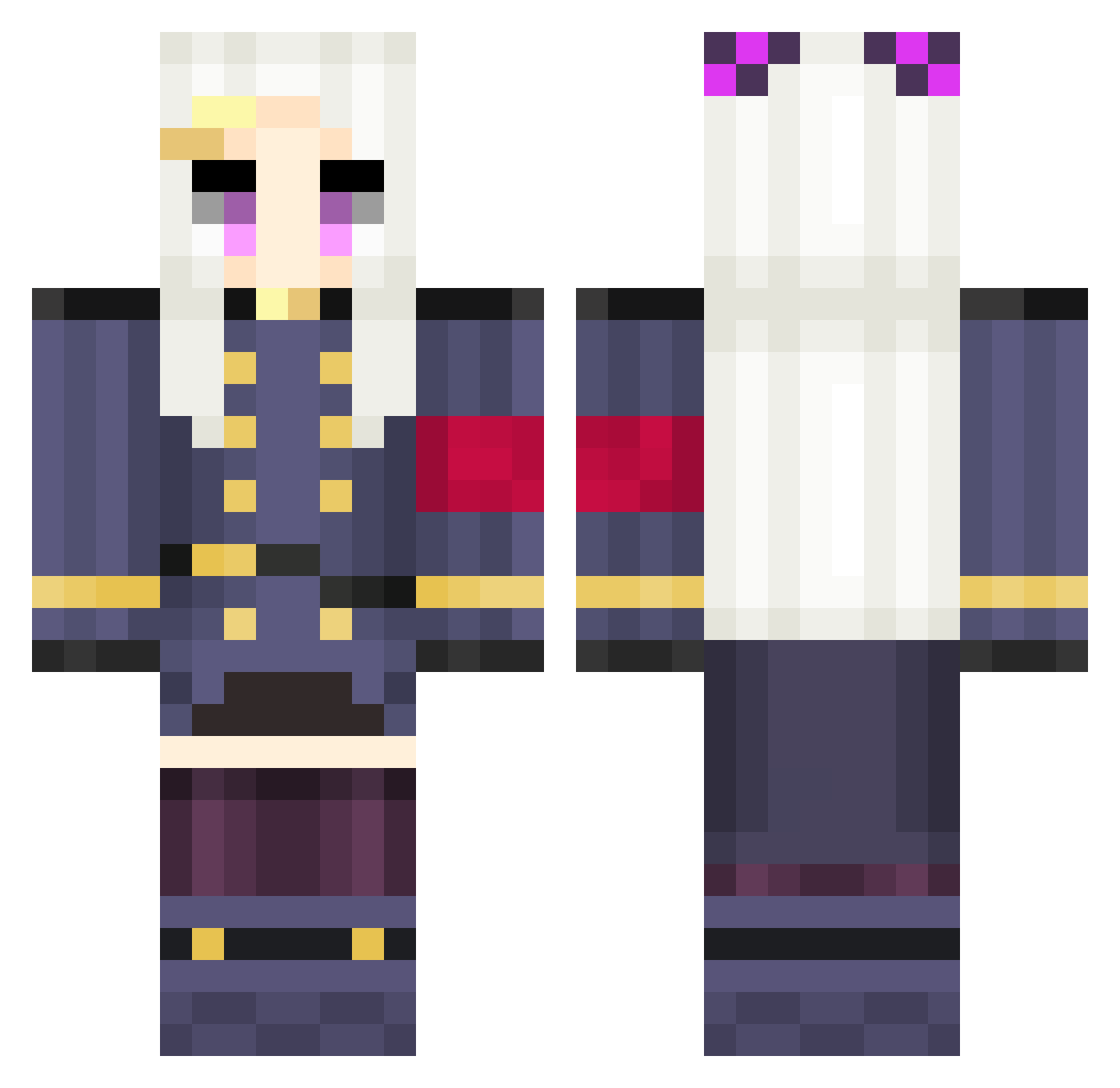7214 Minecraft skin, front and back view
