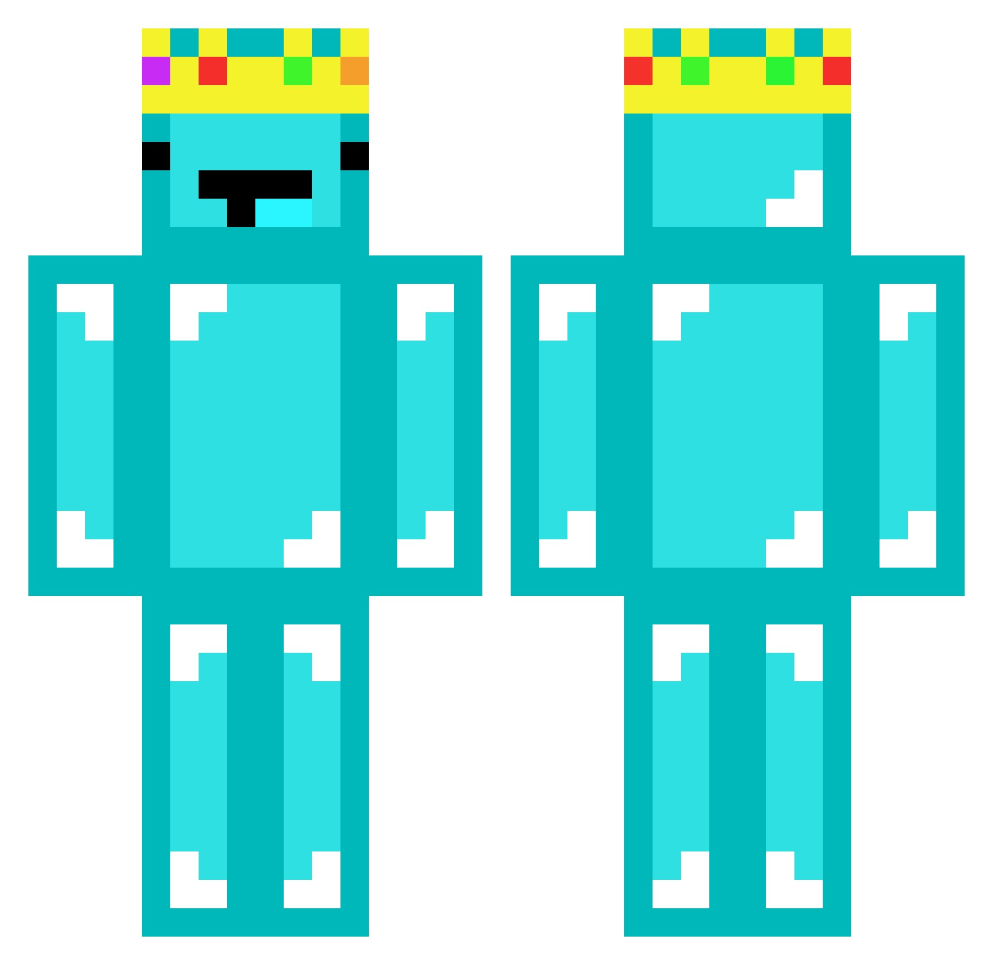 DjangoNLGamer Minecraft skin, front and back view