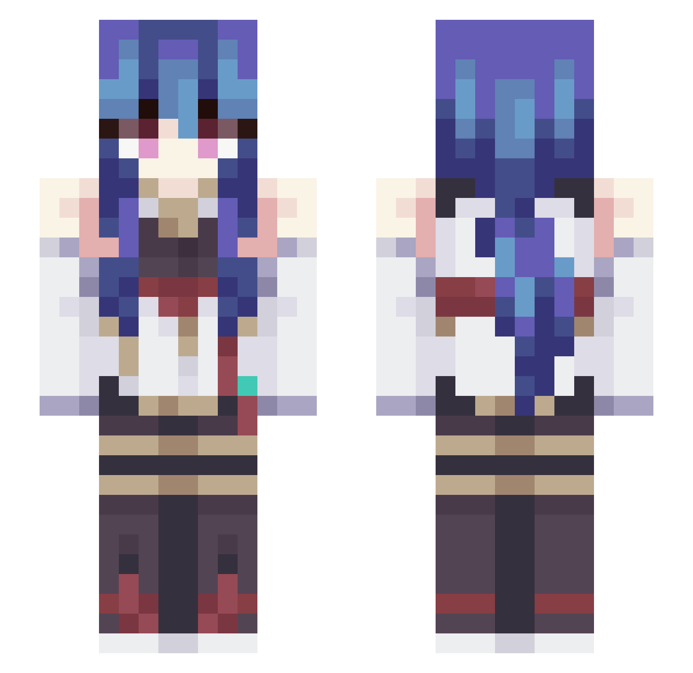 MianJin_ Minecraft skin, front and back view