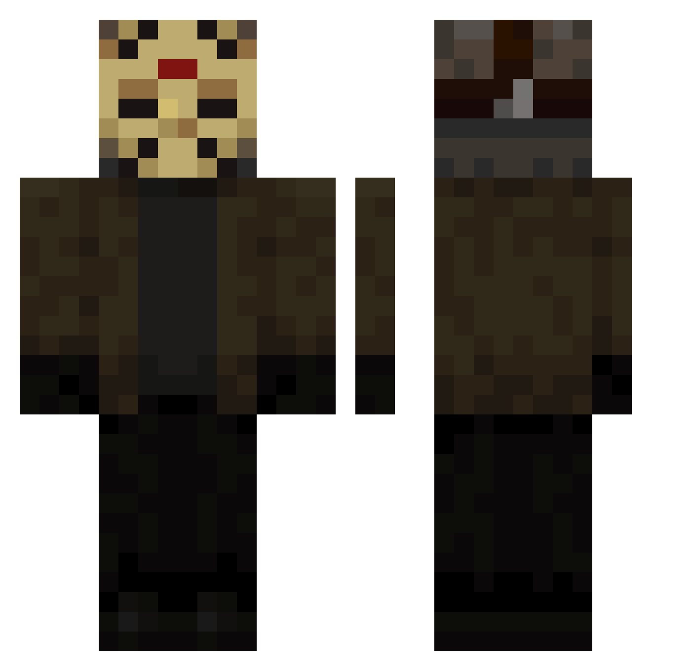 HAILJAVA Minecraft skin, front and back view