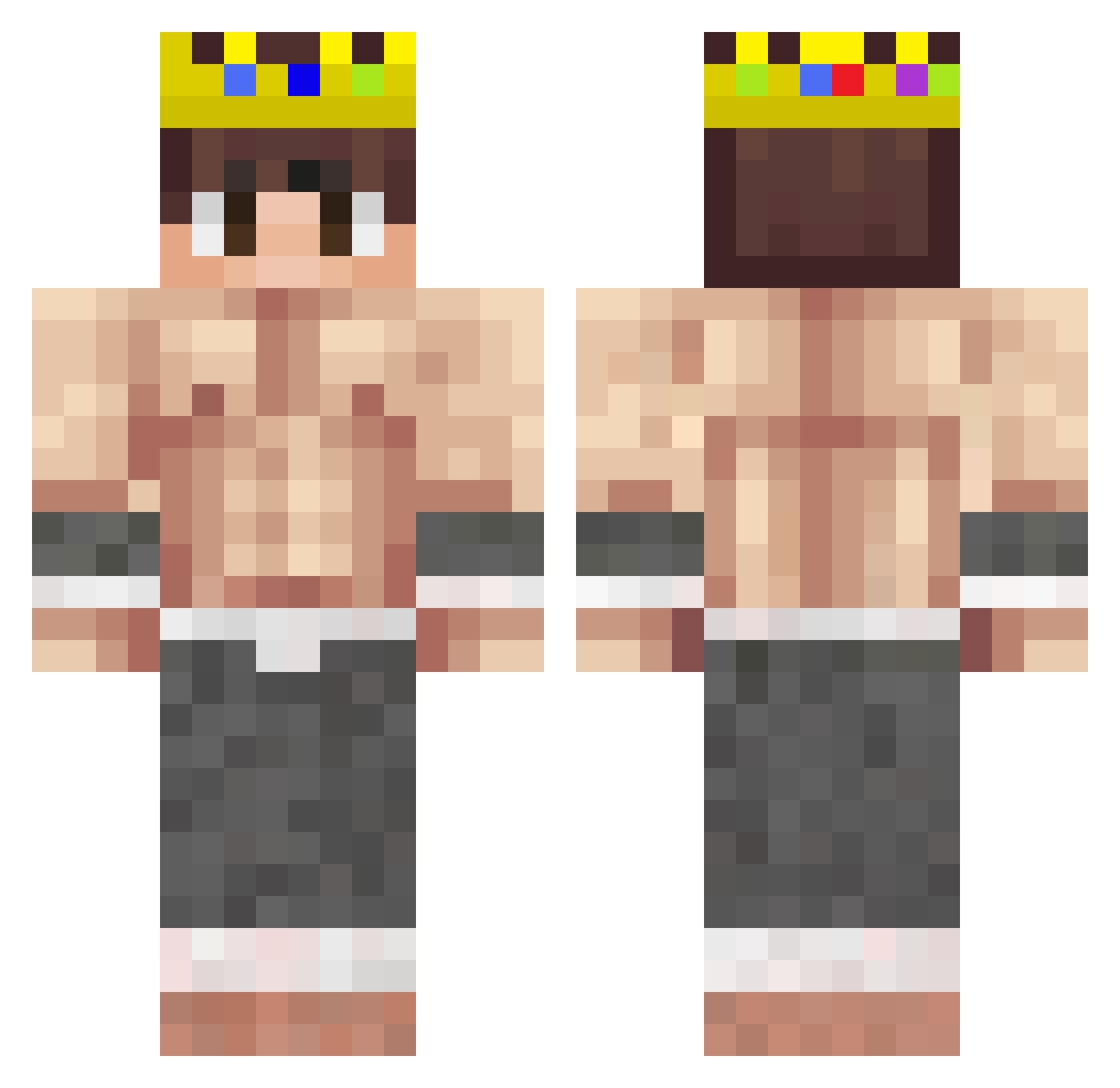 Yanus_34 Minecraft skin, front and back view