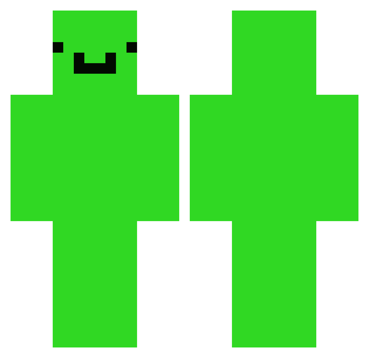 Sans3165 Minecraft skin, front and back view