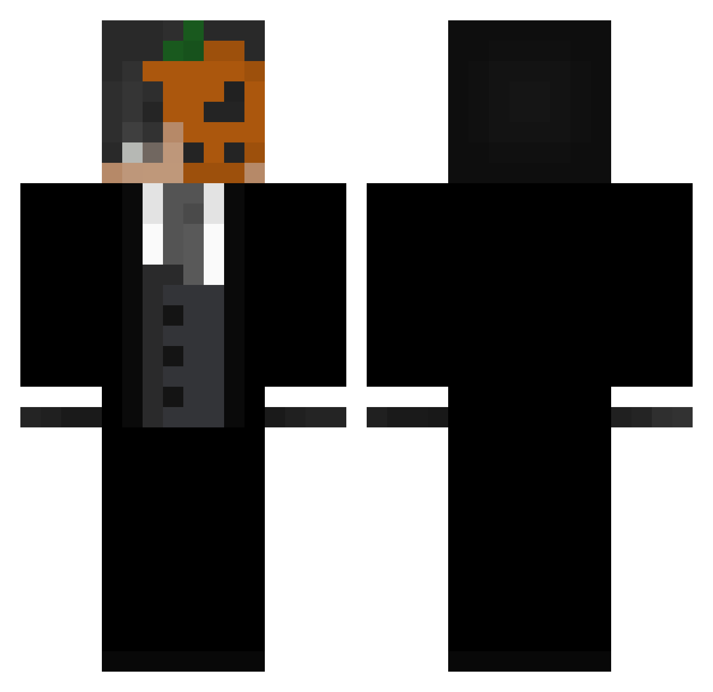 crievend Minecraft skin, front and back view