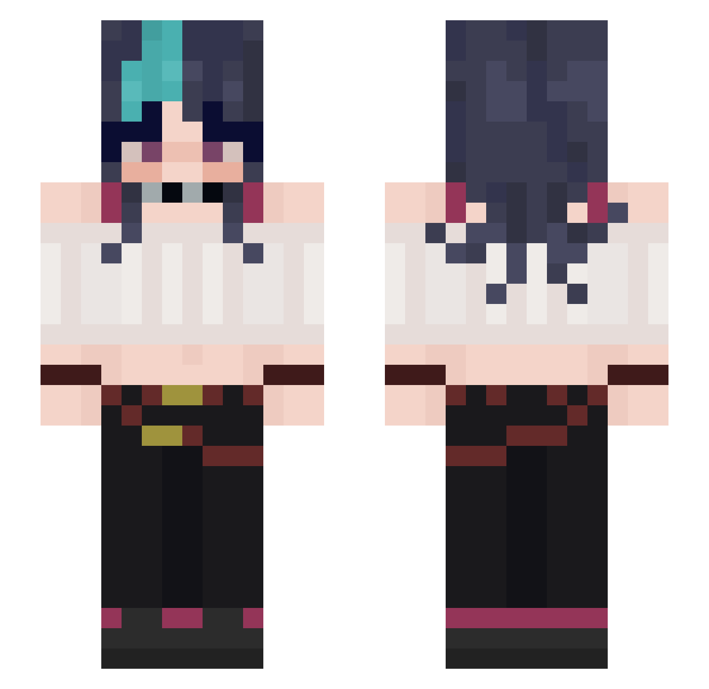 TTw_BerryRainy Minecraft skin, front and back view