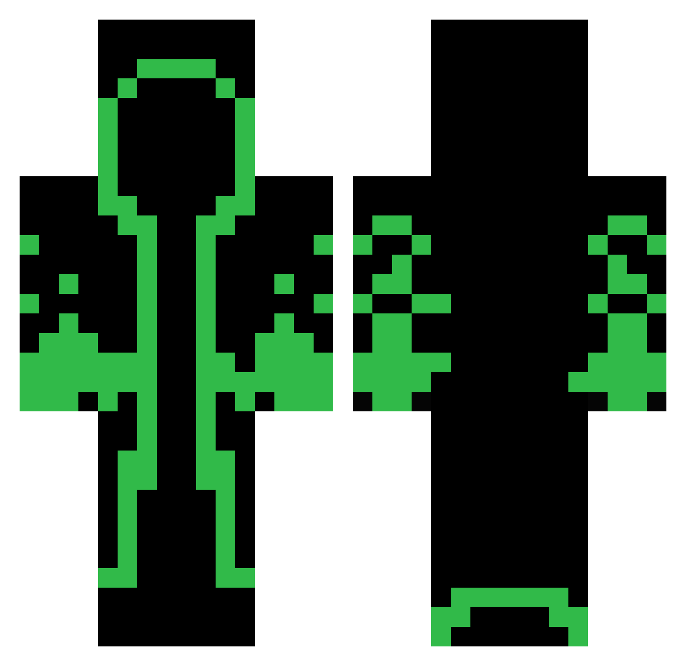5amue168 Minecraft skin, front and back view