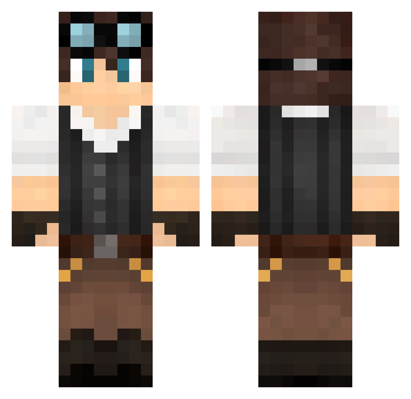 StKlz Minecraft skin, front and back view