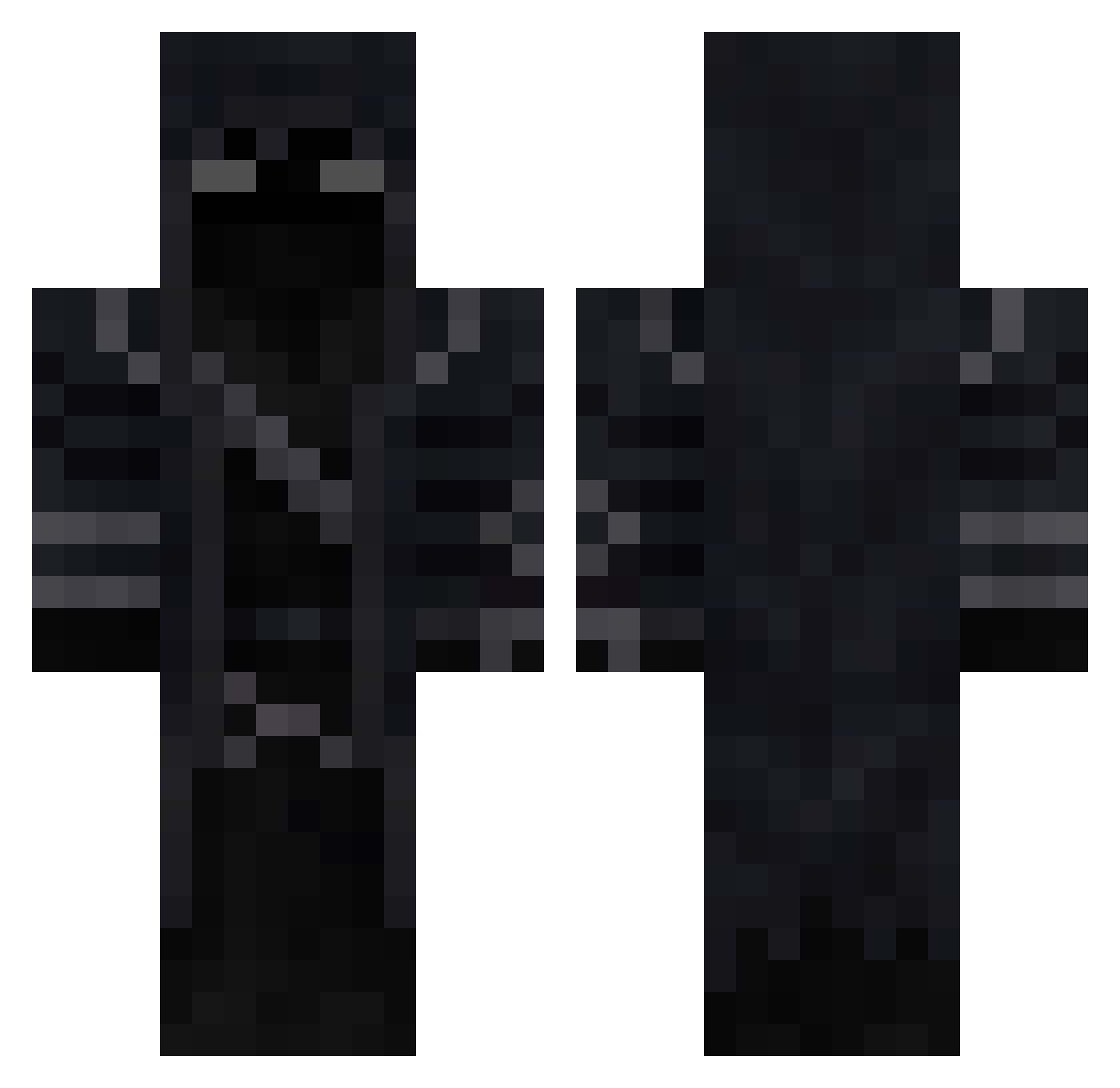 LanPVP Minecraft skin, front and back view