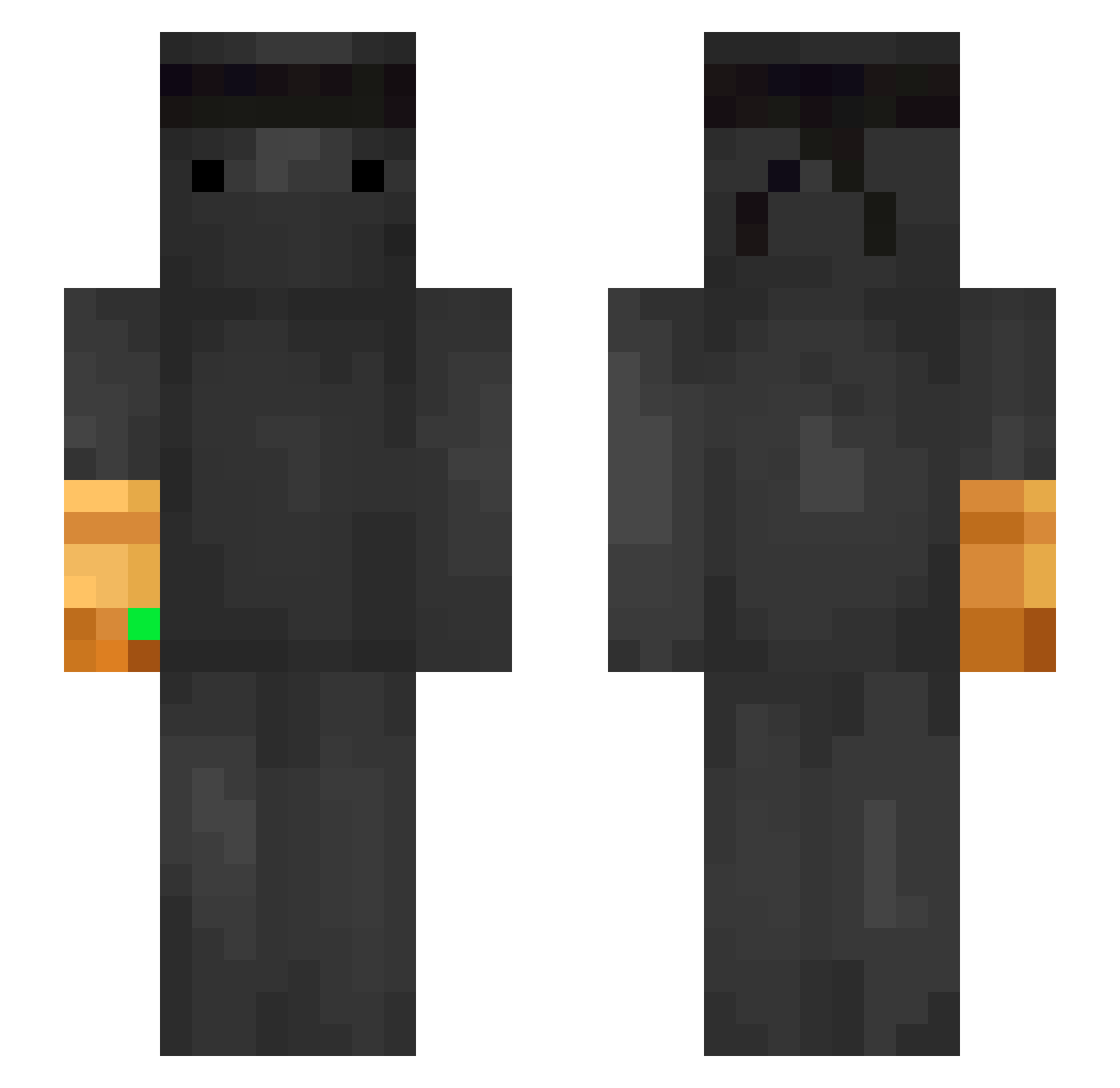 45884 Minecraft skin, front and back view