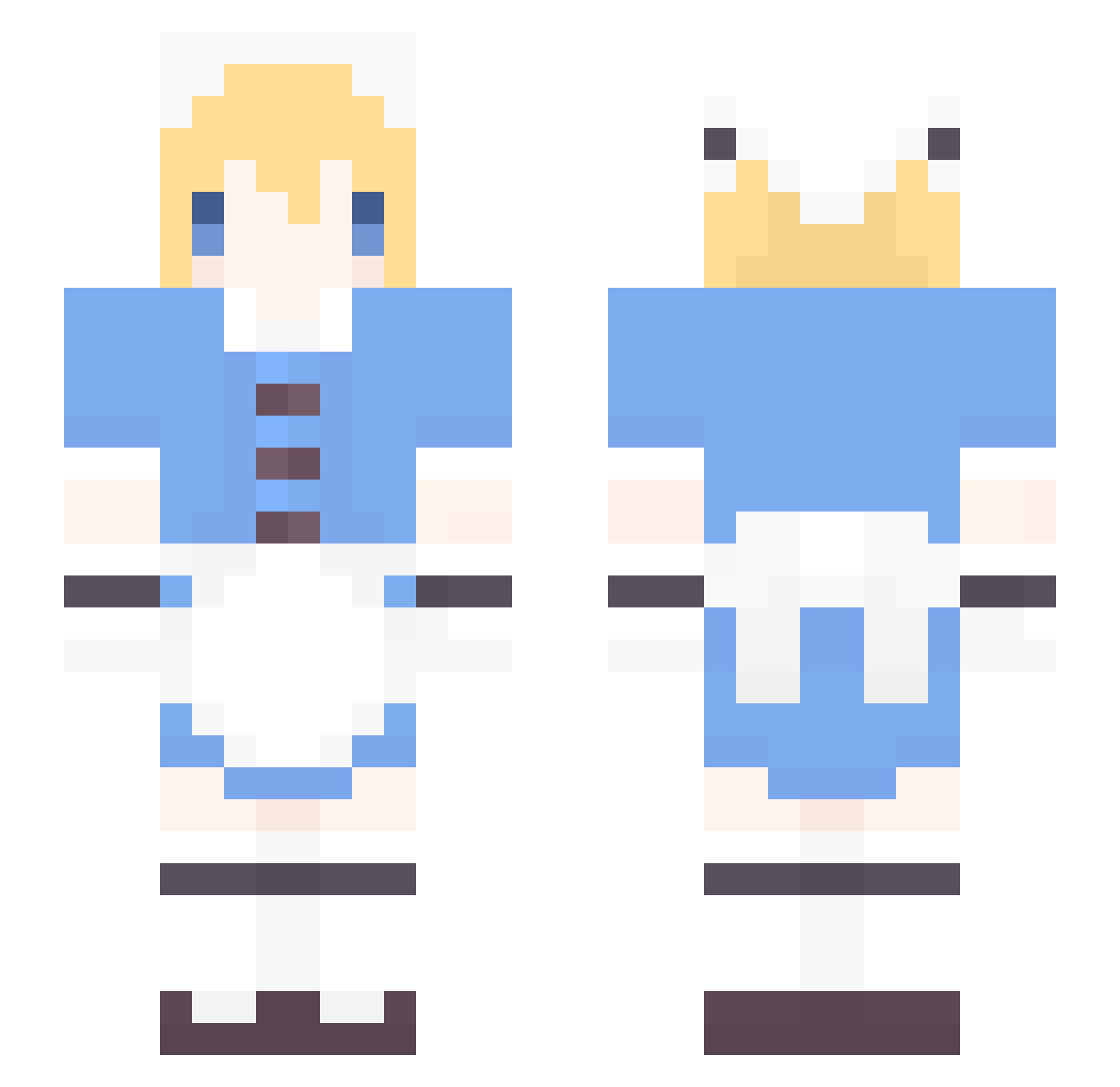 Kayazukki Minecraft skin, front and back view