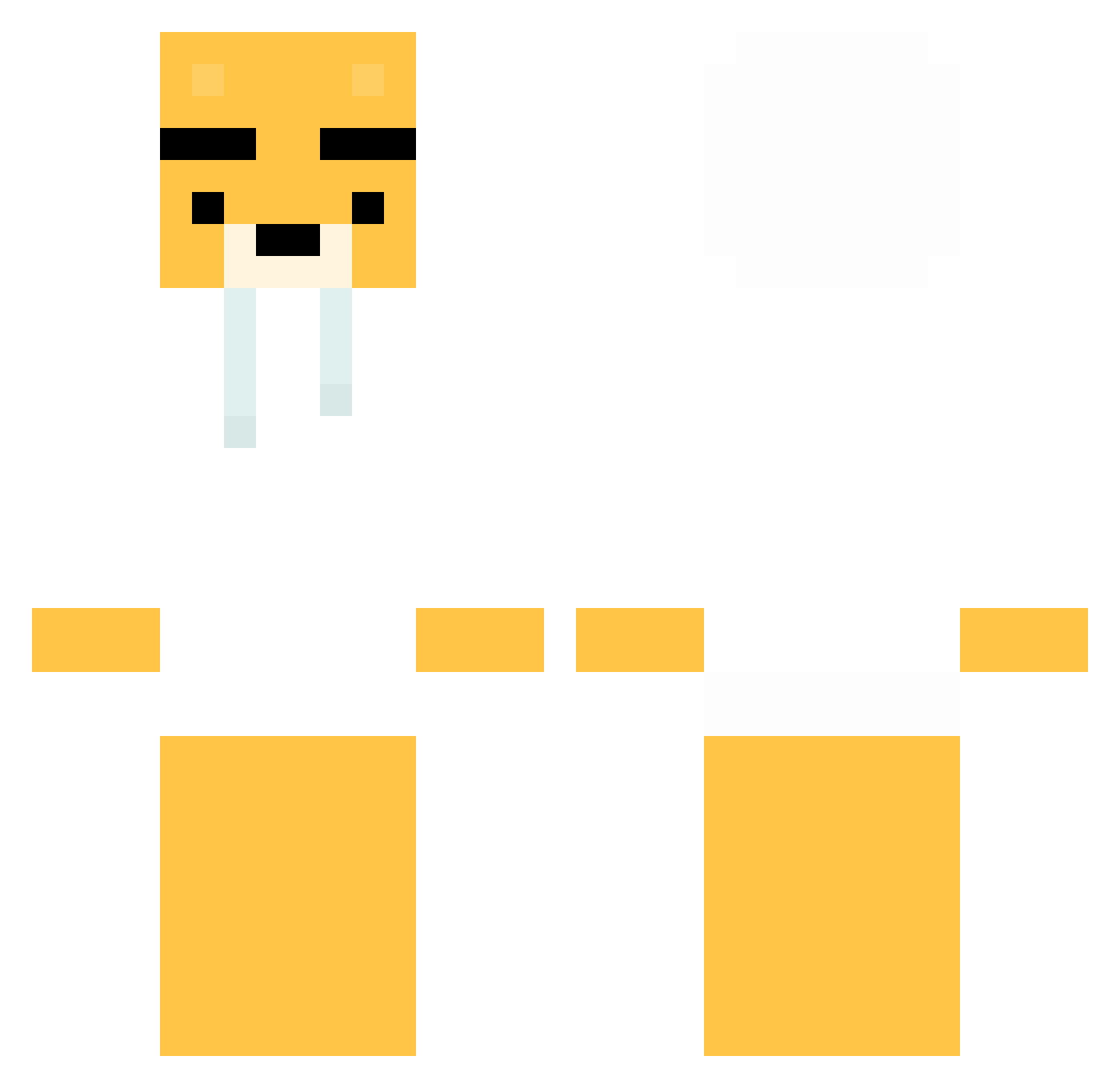 Taeyeong Minecraft skin, front and back view