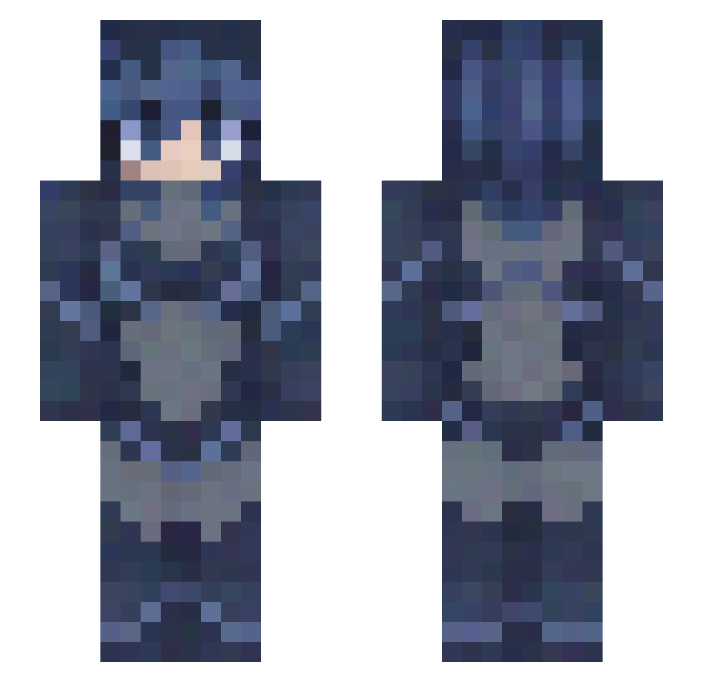 Selxnic Minecraft skin, front and back view